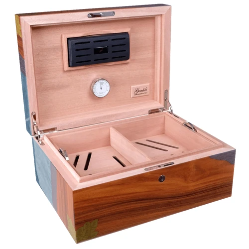 Gentili Emilio Desenli Ahşap Kaplama Humidor 373047