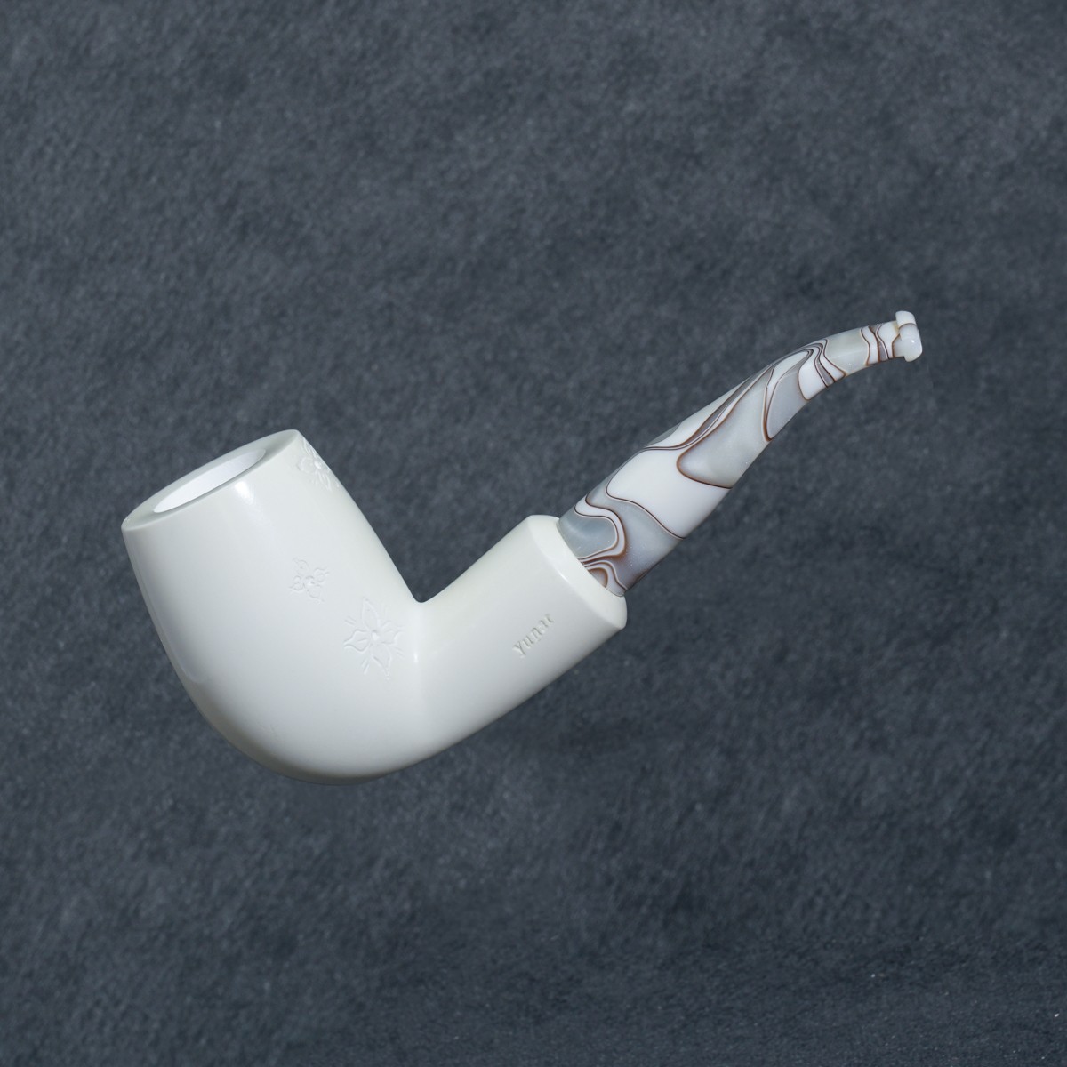 Yunar Vetra 9 mm Meerschaumpfeife mit gefiltertem Acrylgriff 10166M