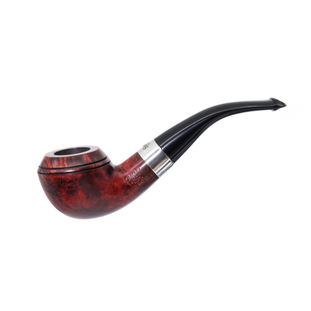 Peterson Sterling Silver Smooth 999 Filtresiz Ebonit Saplı Pipo 205364