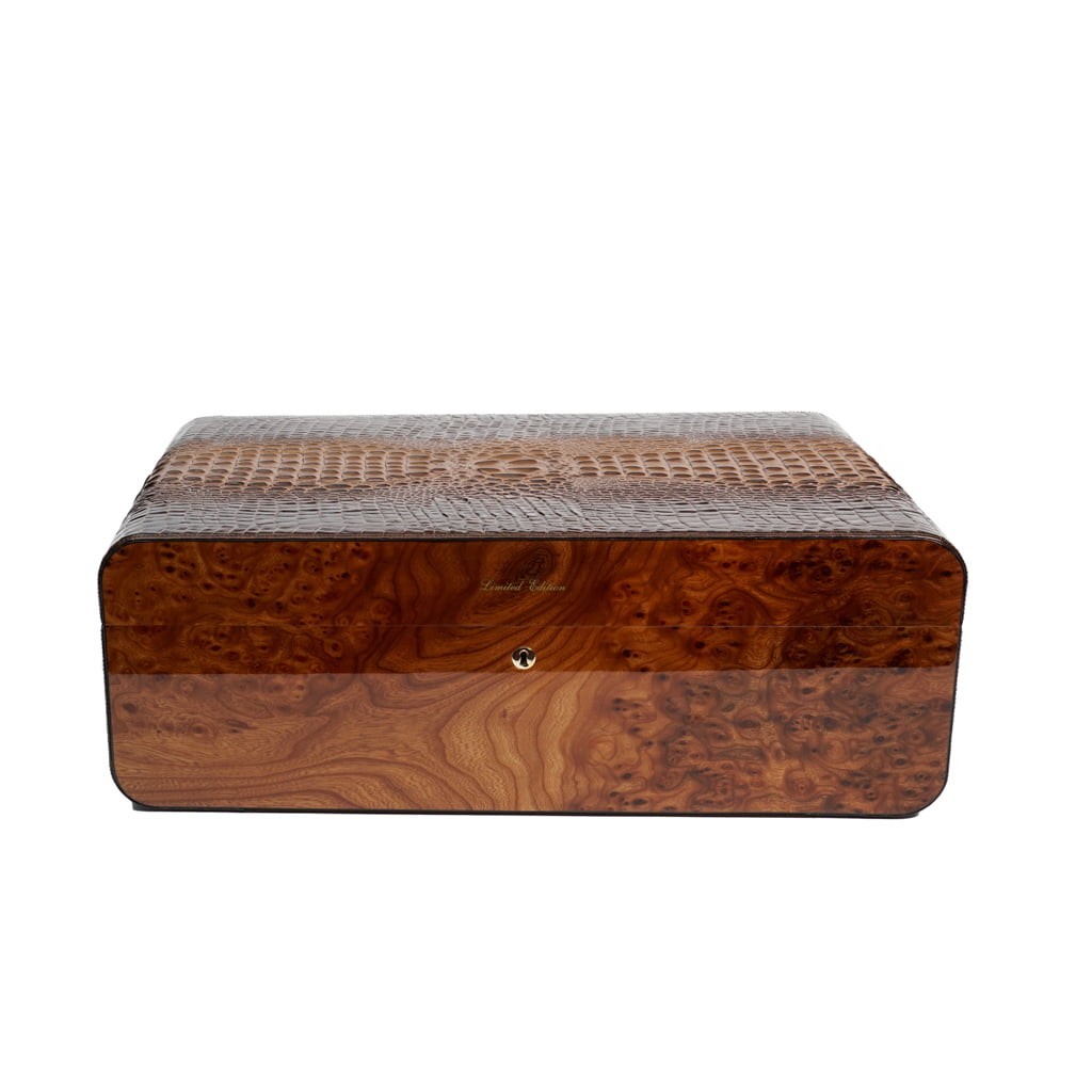 Gentili Emilio Kahve Deri +
  Ahşap Kaplama Humidor 373021