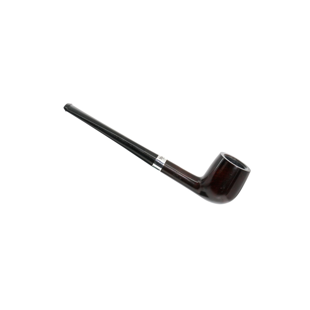 Peterson Junior Heritage Silver Mounted Straight Billiard Filtresiz Vulcanite Saplı Pipo 205939