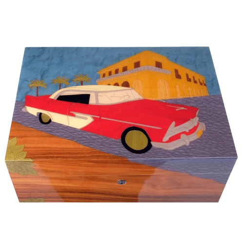 Gentili Emilio Desenli Ahşap Kaplama Humidor 373047