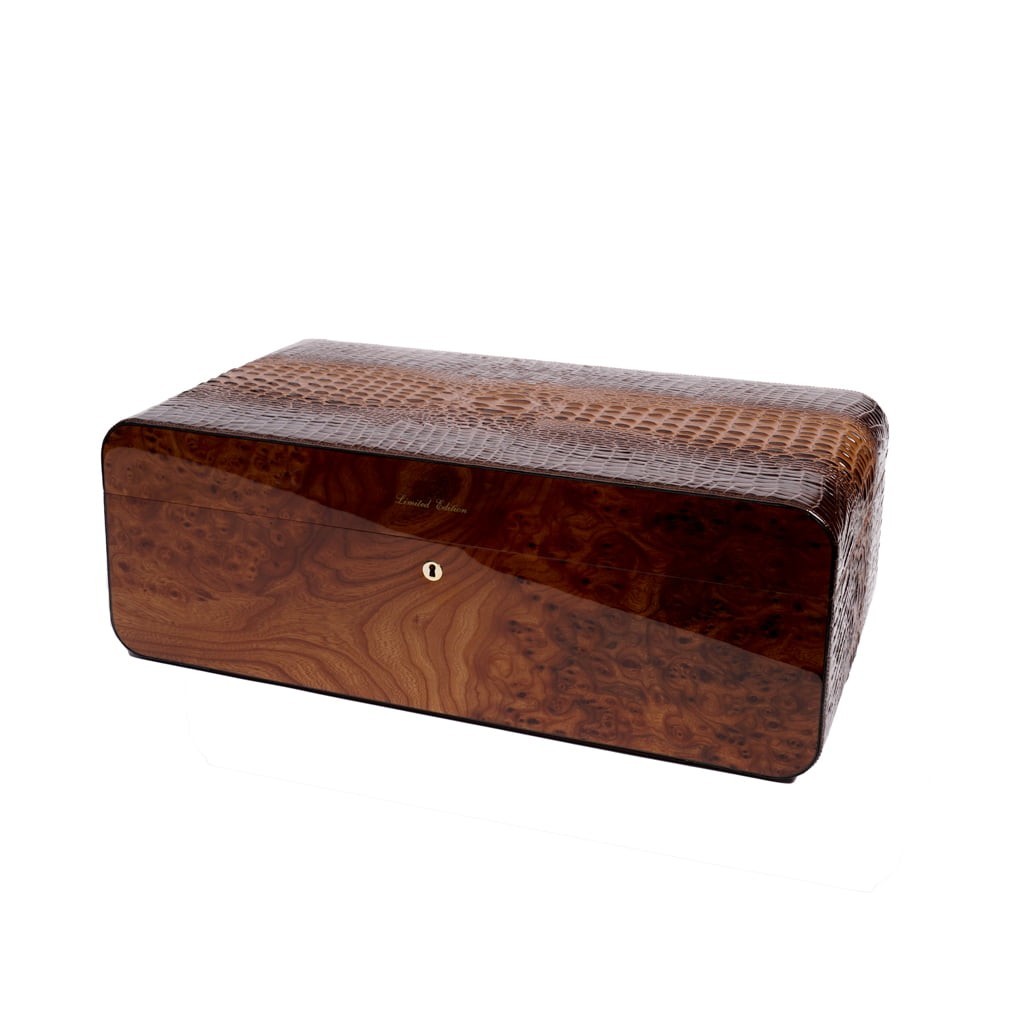 Gentili Emilio Kahve Deri +
  Ahşap Kaplama Humidor 373021