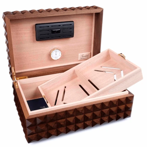 Gentili Emilio Kahverengi Ceviz Kaplama Humidor 373049