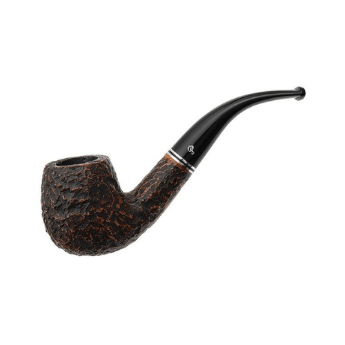 Peterson Dublin Filter Rusticated 68 9mm. Filtreli Vulcanite Saplı Pipo