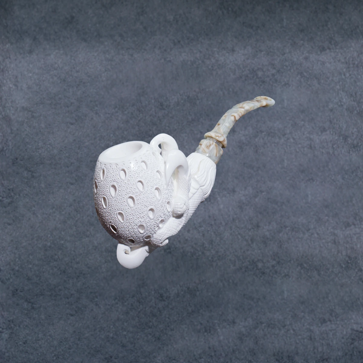 Yunar Asvorel 9mm. Filtreli Akrilik Saplı Lületaşı Pipo 14001M