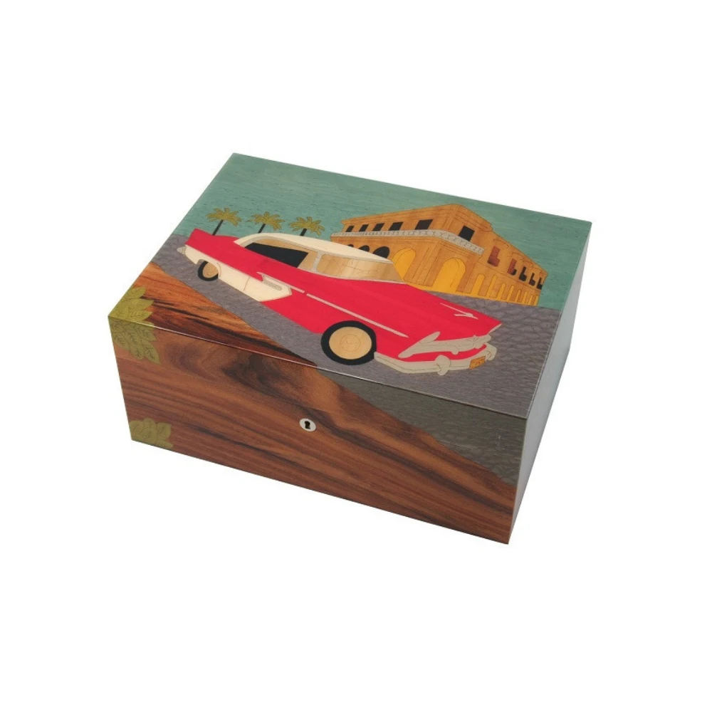 Gentili Emilio Desenli Ahşap Kaplama Humidor 373047