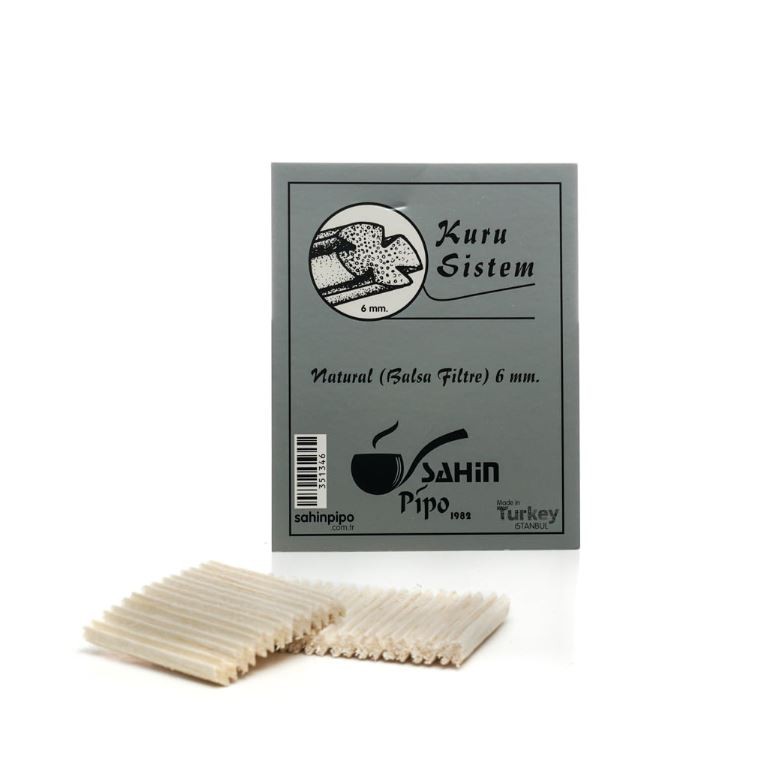 Şahin 6mm Altıgen Balsa Pipo  Filtresi  34 Adet  351246