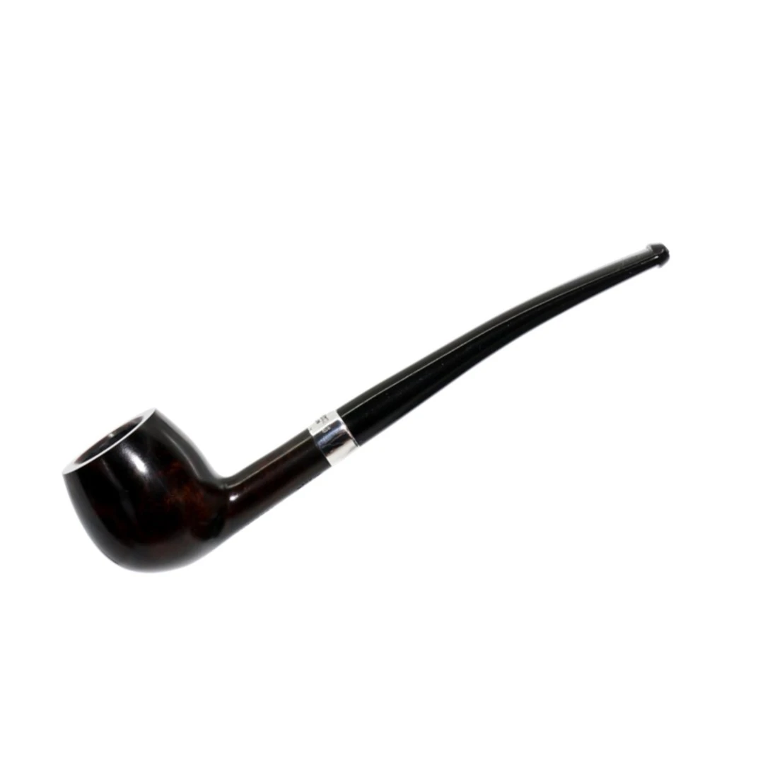 Peterson Junior Heritage Silver Mounted Canted Apple Filtresiz Vulcanite Saplı Pipo 206251