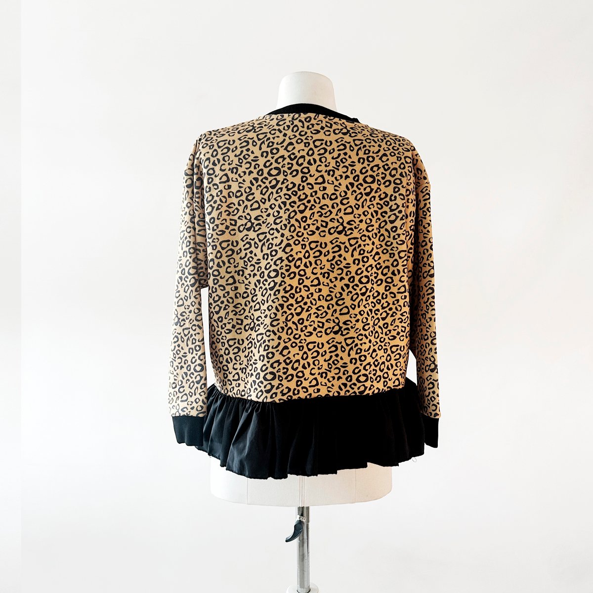 Third Sarı Leopar Desen Bluz