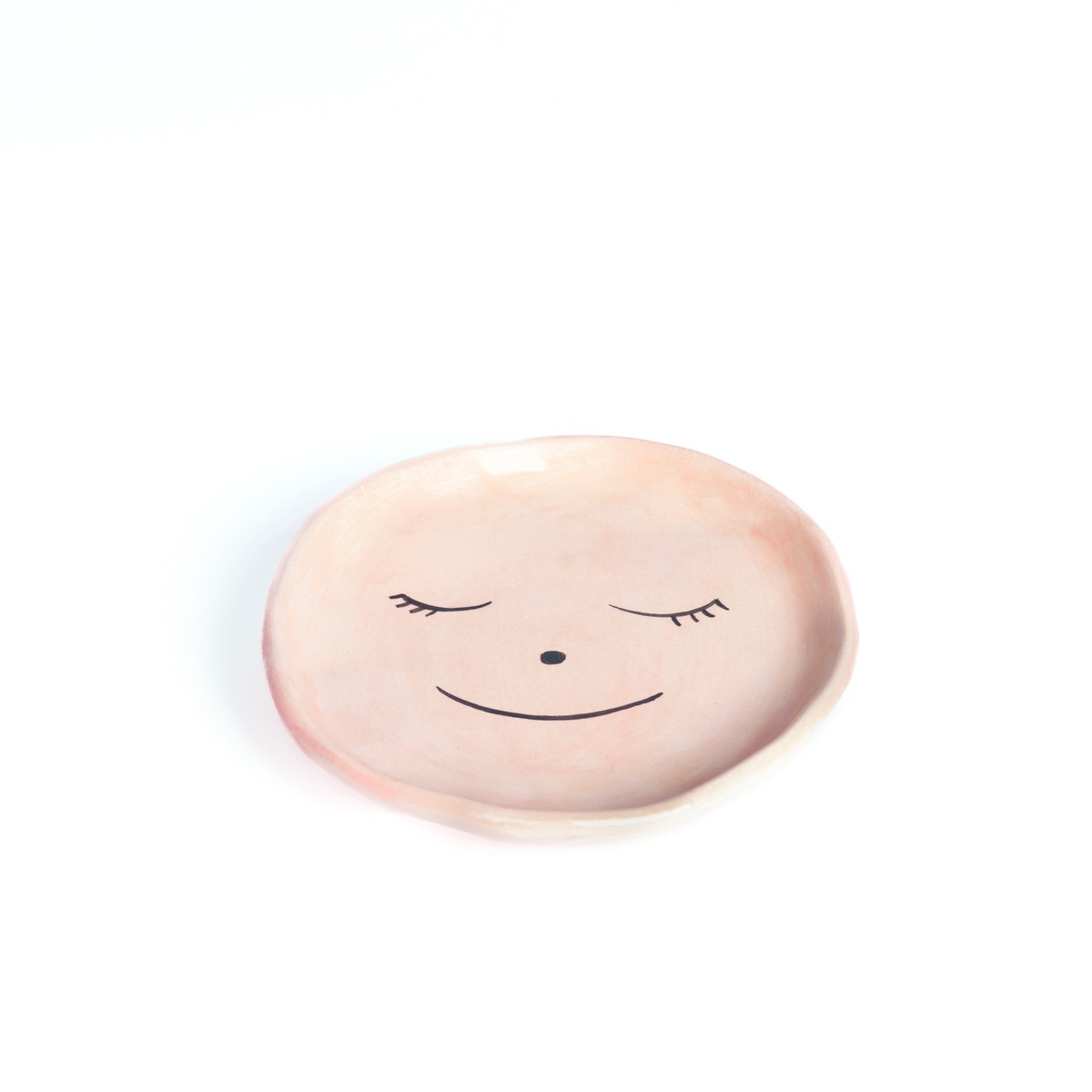 Açık Pembe Seramik Tabak