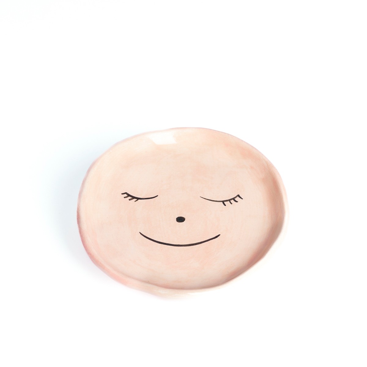 Açık Pembe Seramik Tabak