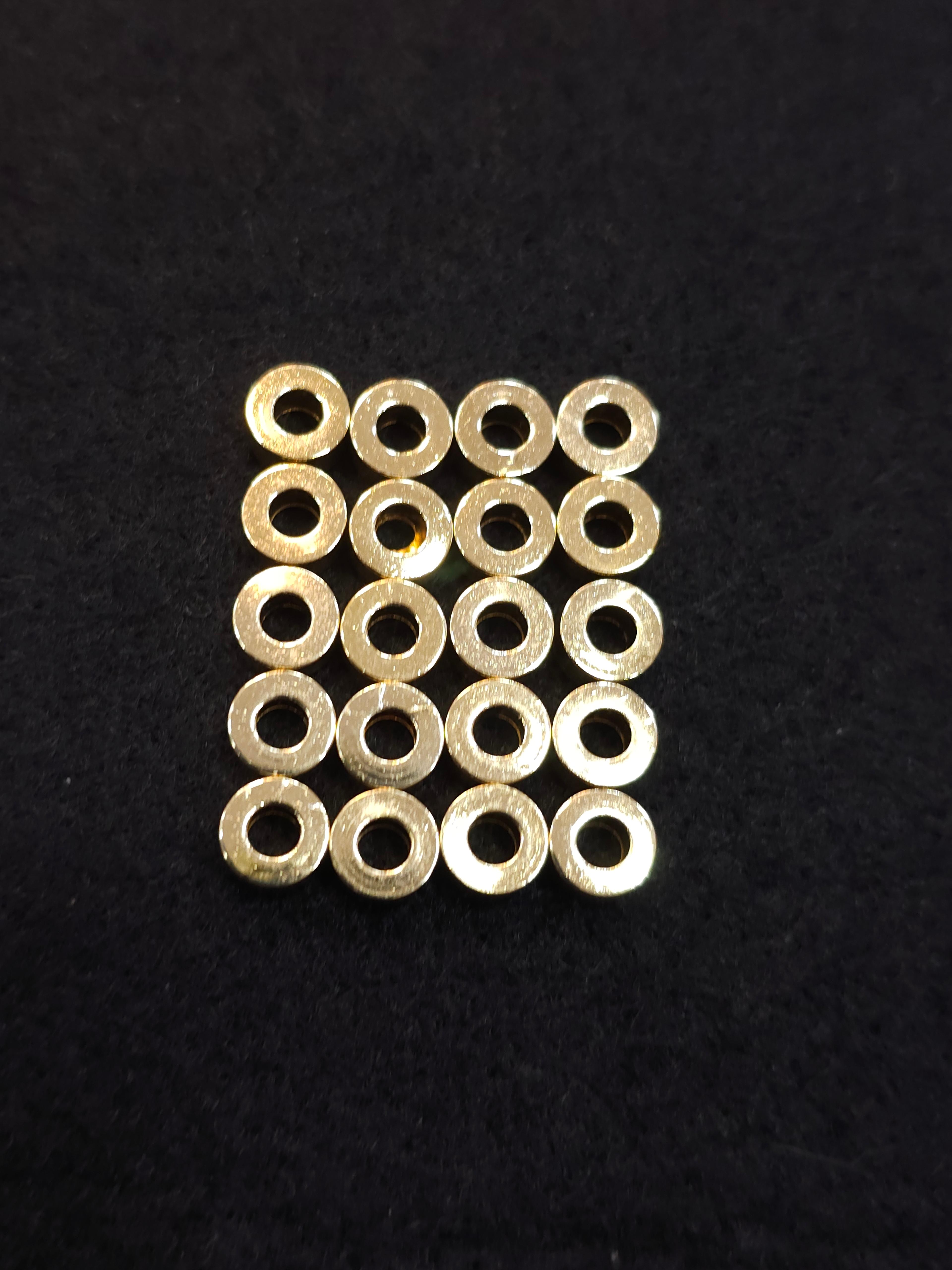 6x3 mm Altın Kaplama Metal Silindir (20'li)