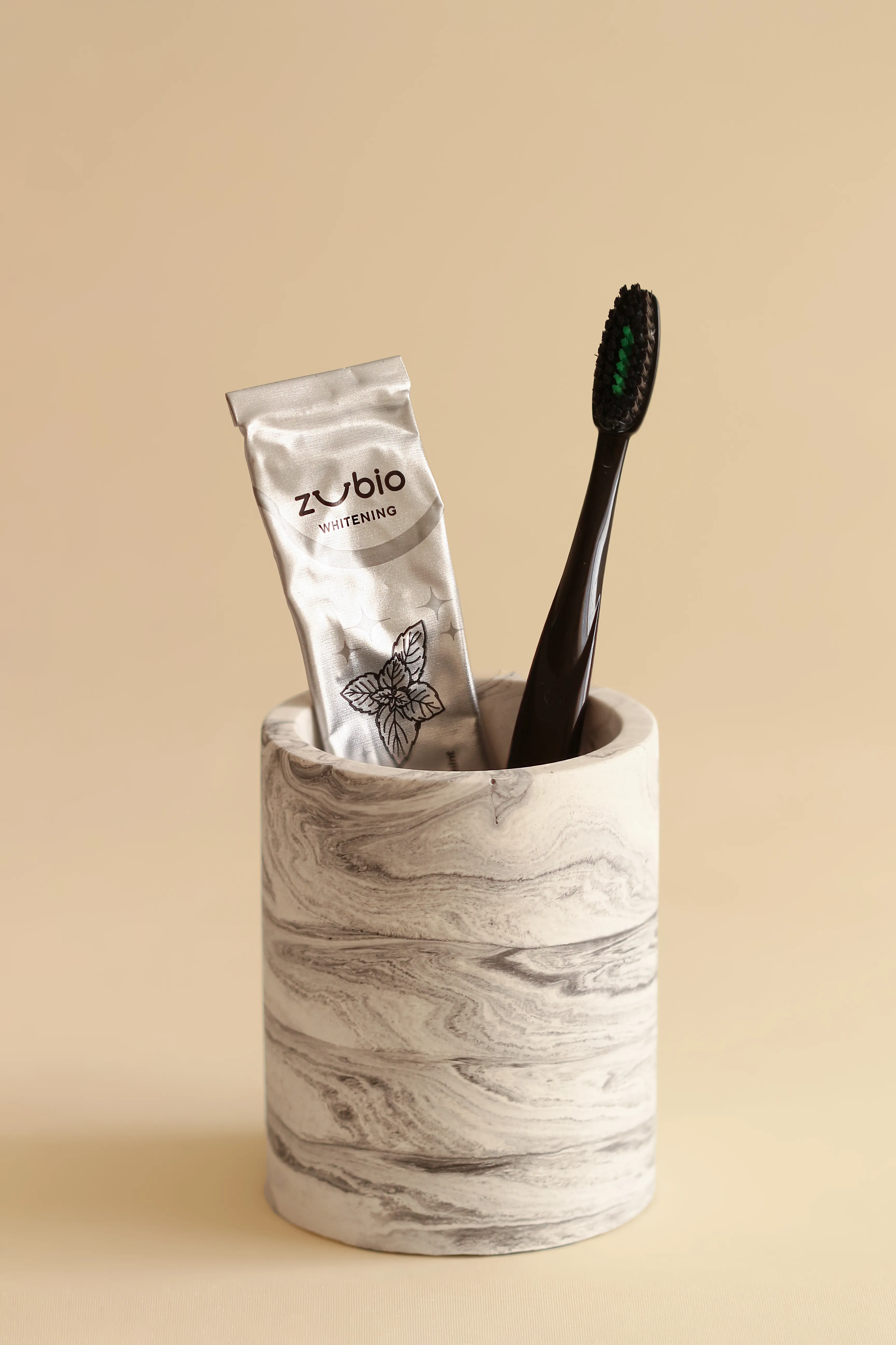 Mermer Desenli Diş Fırçalık