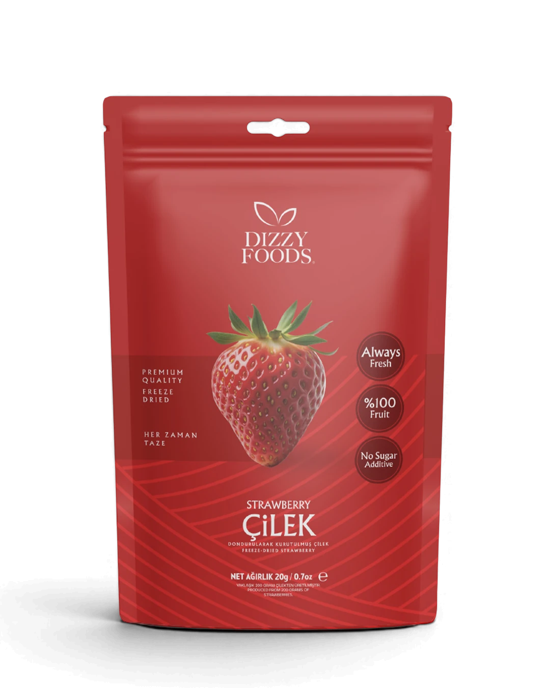 Dizzy Foods Dondurularak Kurutulmuş Çilek