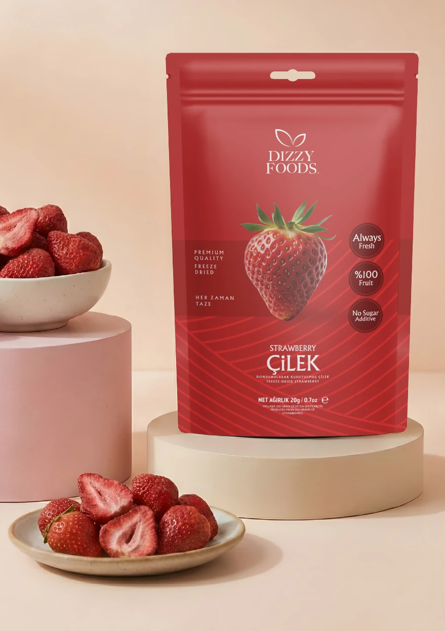 Dizzy Foods Dondurularak Kurutulmuş Çilek