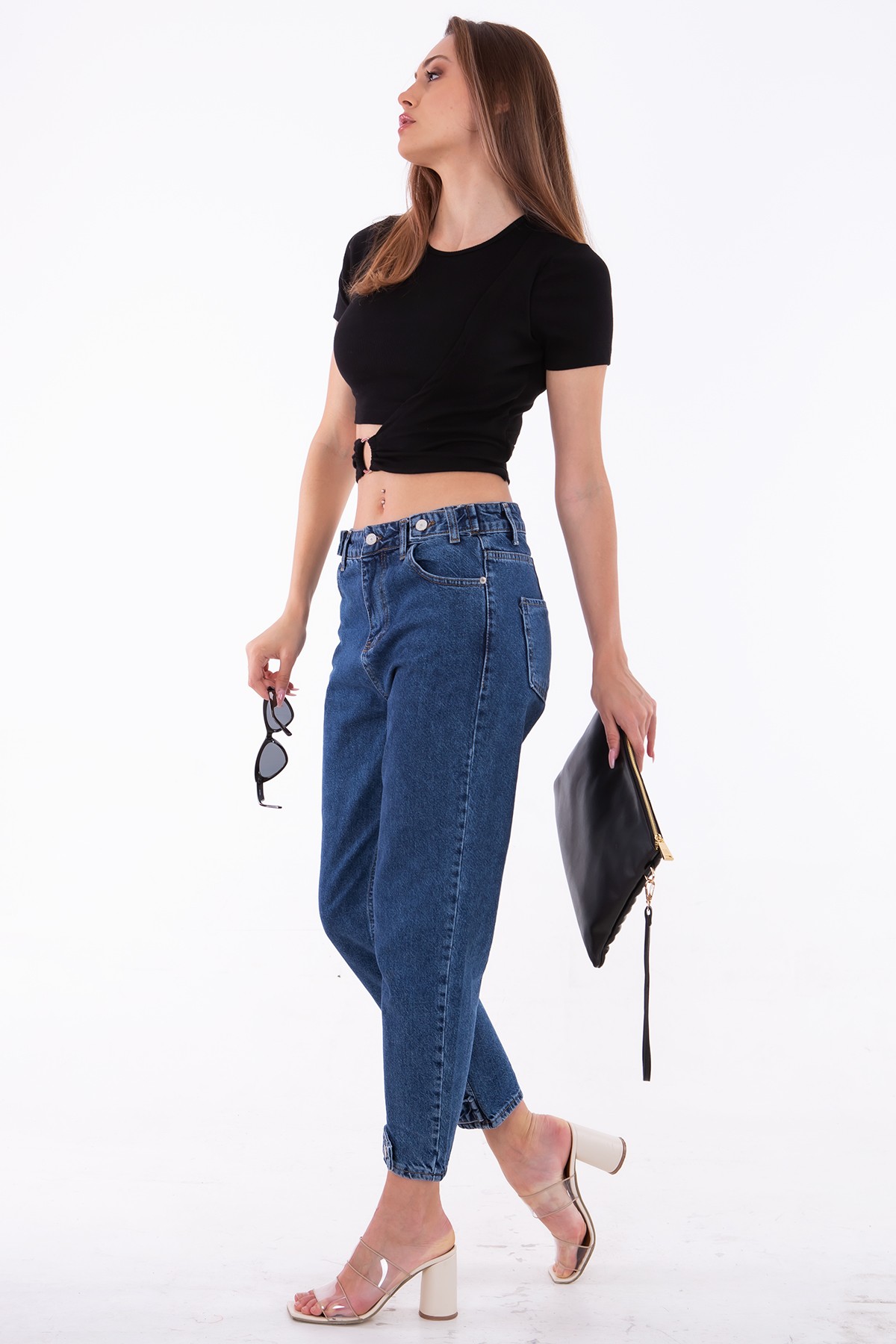 Toka Detaylı Crop Bluz - 984851