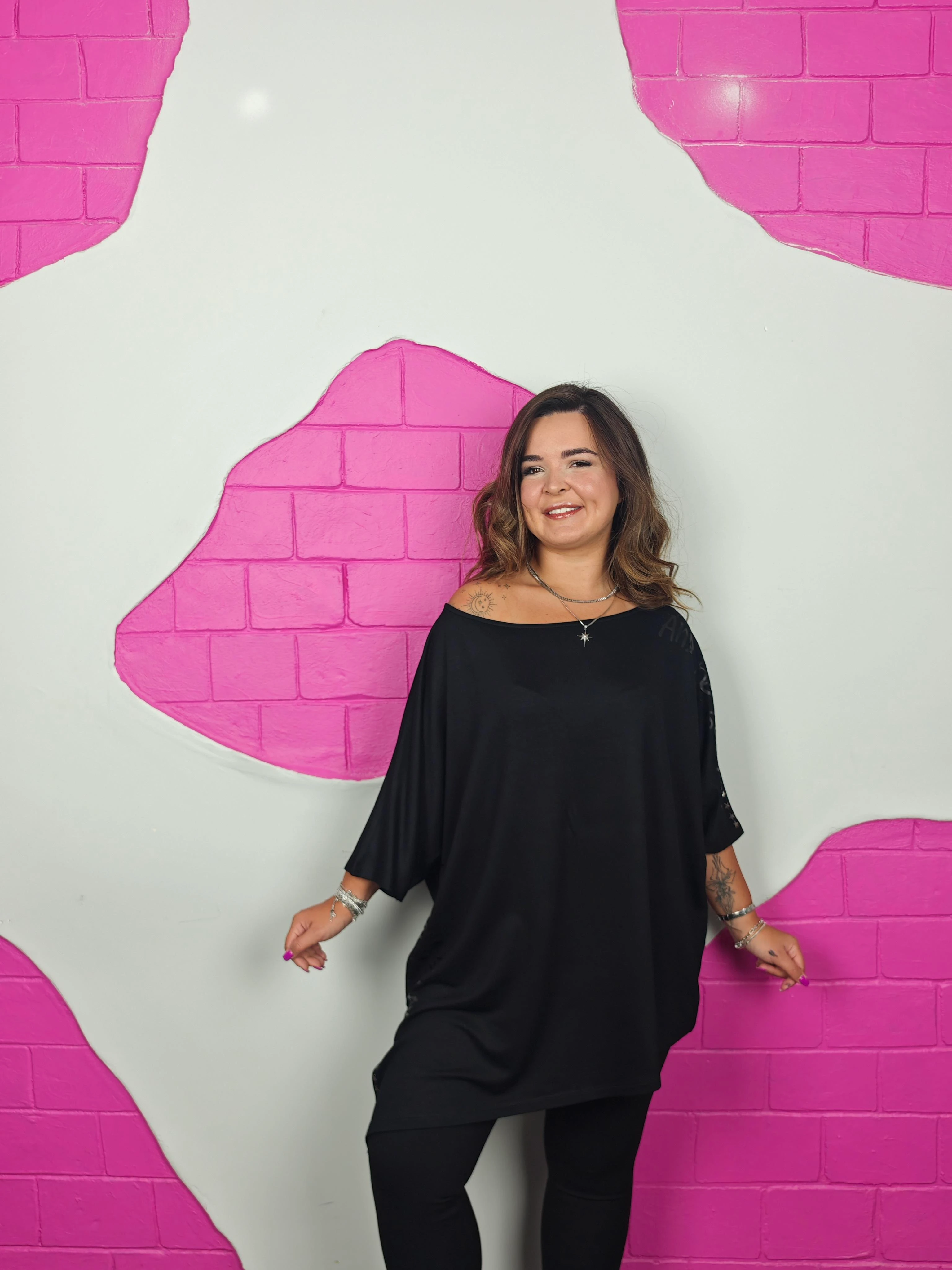 BÜYÜK BEDEN YILDIZ TROKLU BLUZ