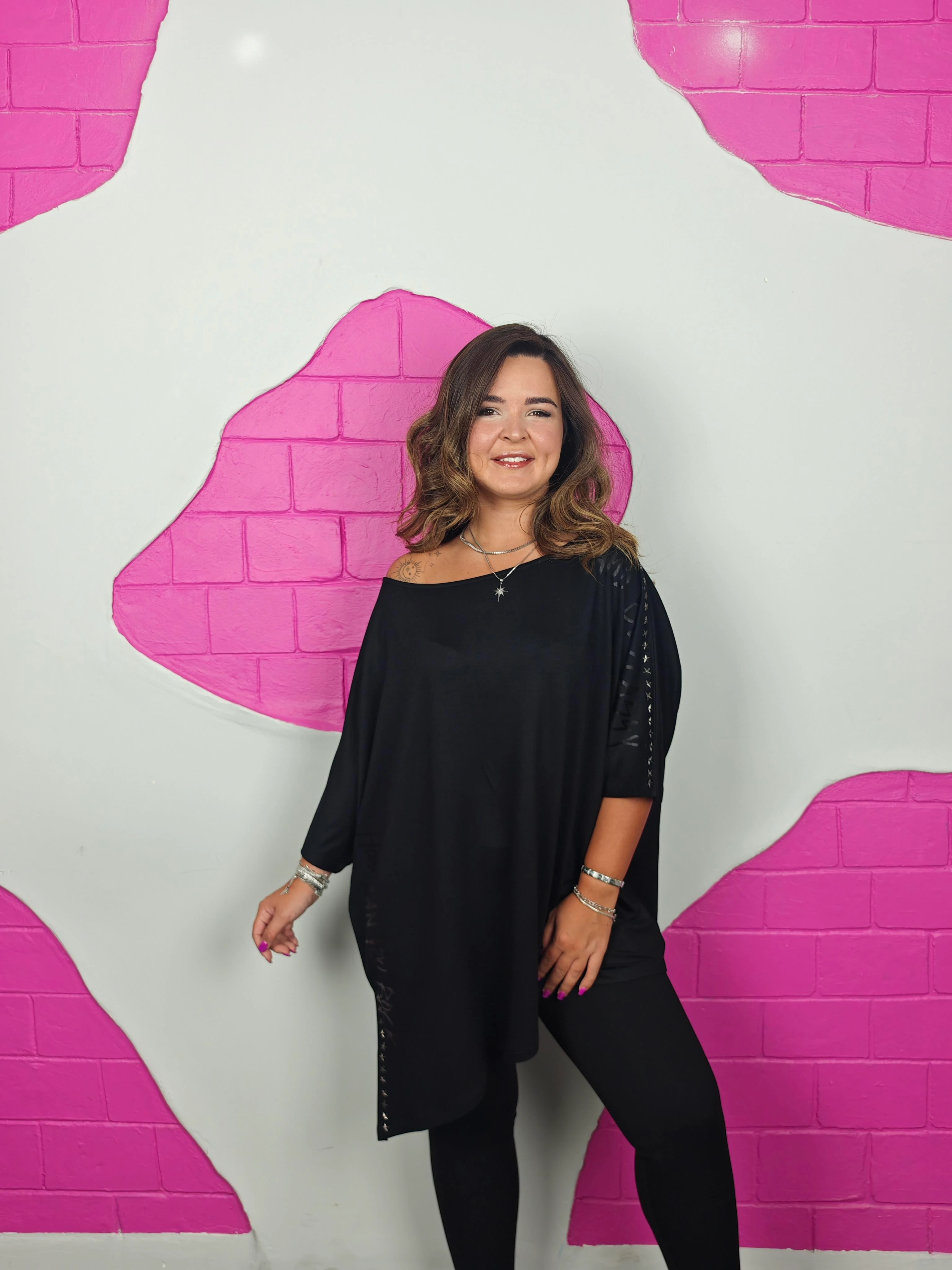 BÜYÜK BEDEN YILDIZ TROKLU BLUZ