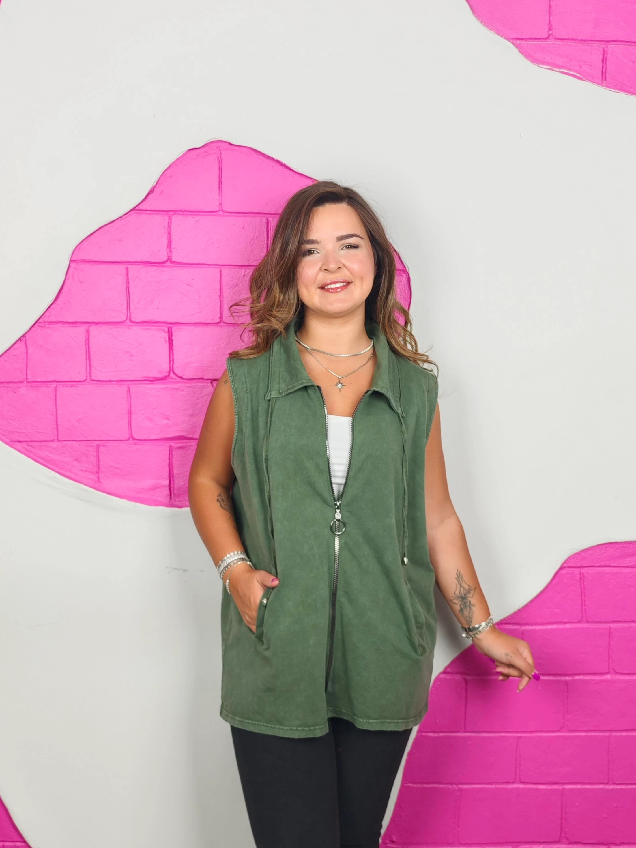 BÜYÜK BEDEN YELEK YIKAMALI YELEK