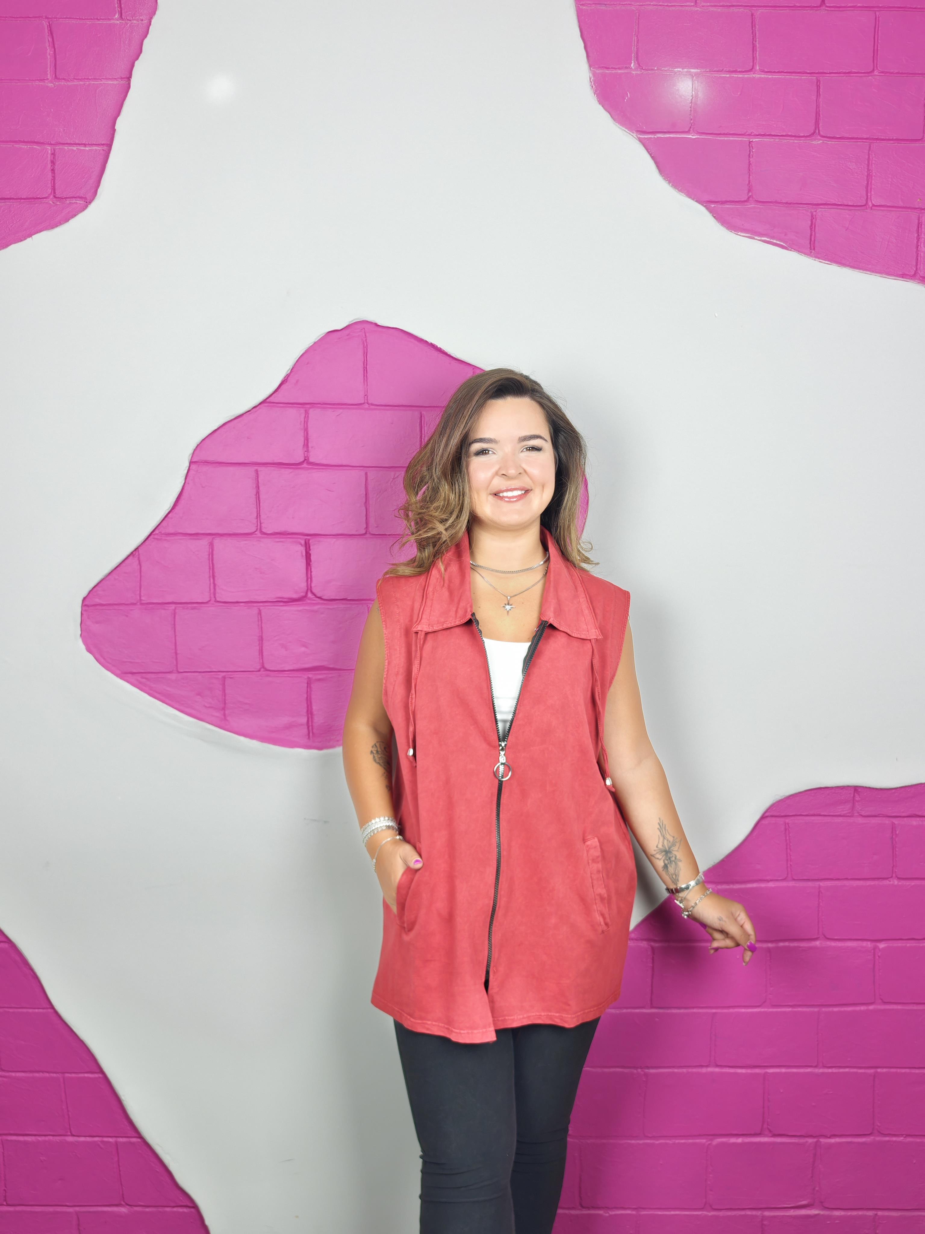 BÜYÜK BEDEN BORDO YIKAMALI YELEK