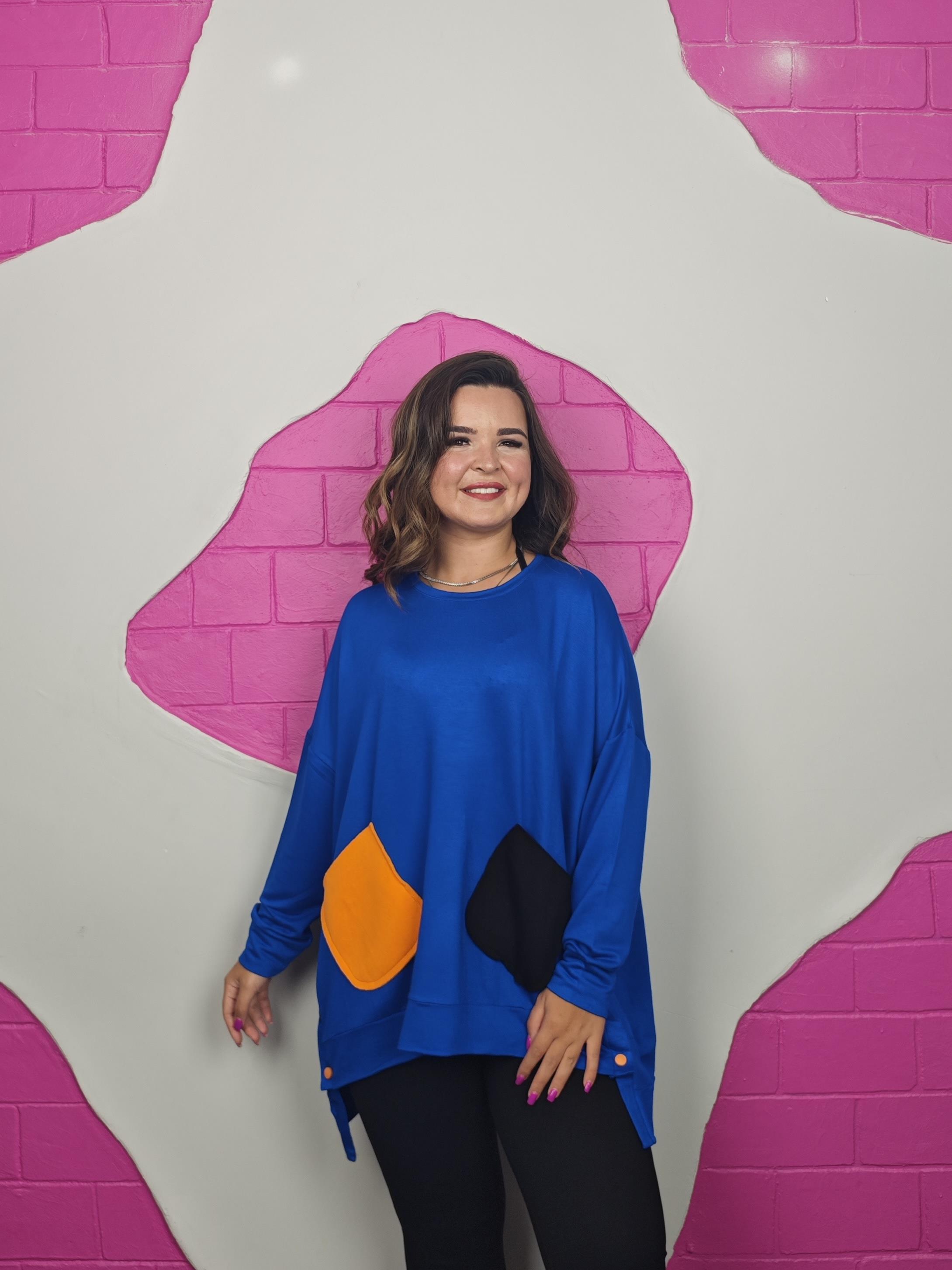 BATTAL BEDEN SAKS CEBİ RENKLİ SWEATSHIRT