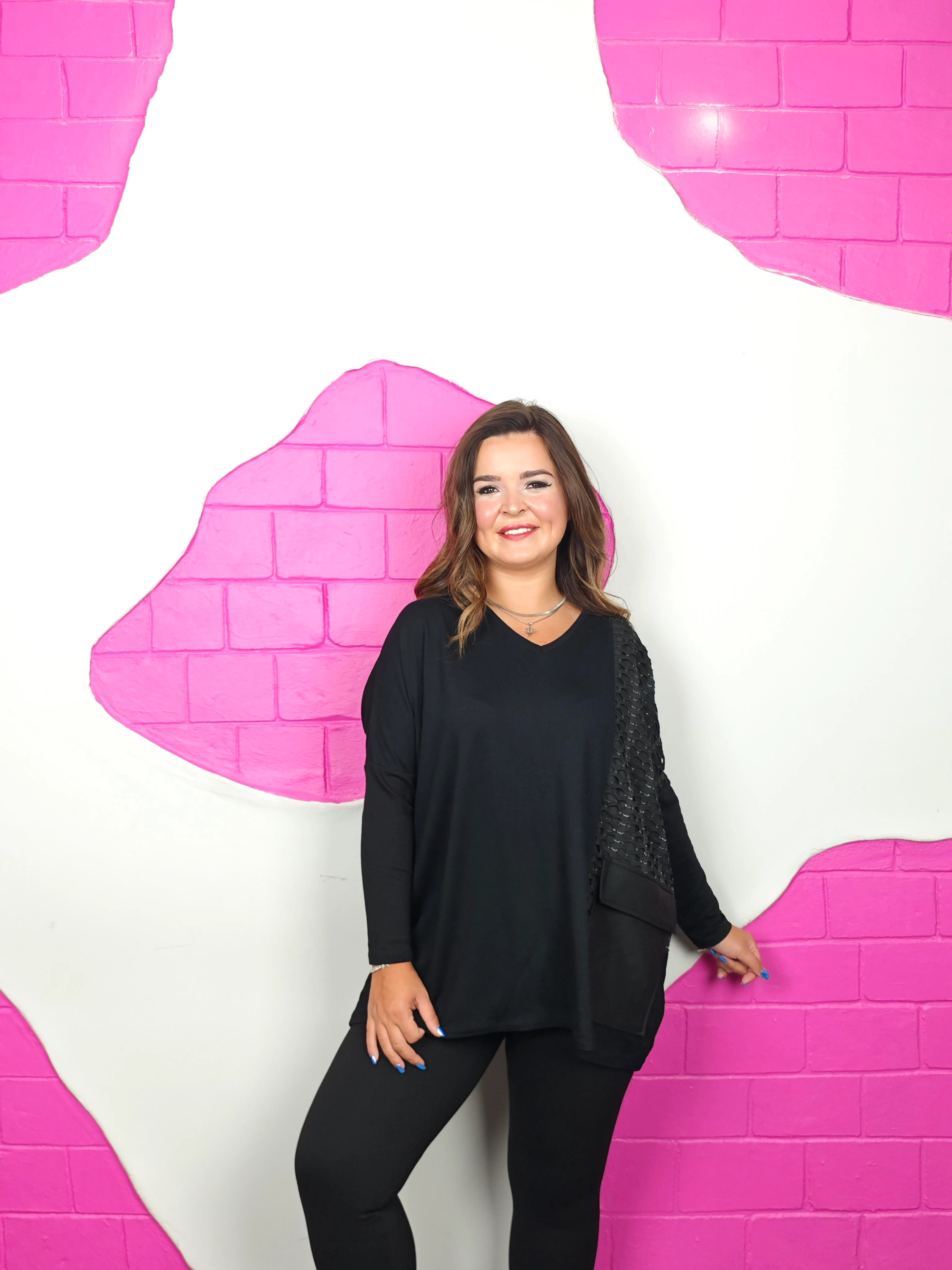 BÜYÜK BEDEN CEBİ FİLE DETAY BLUZ