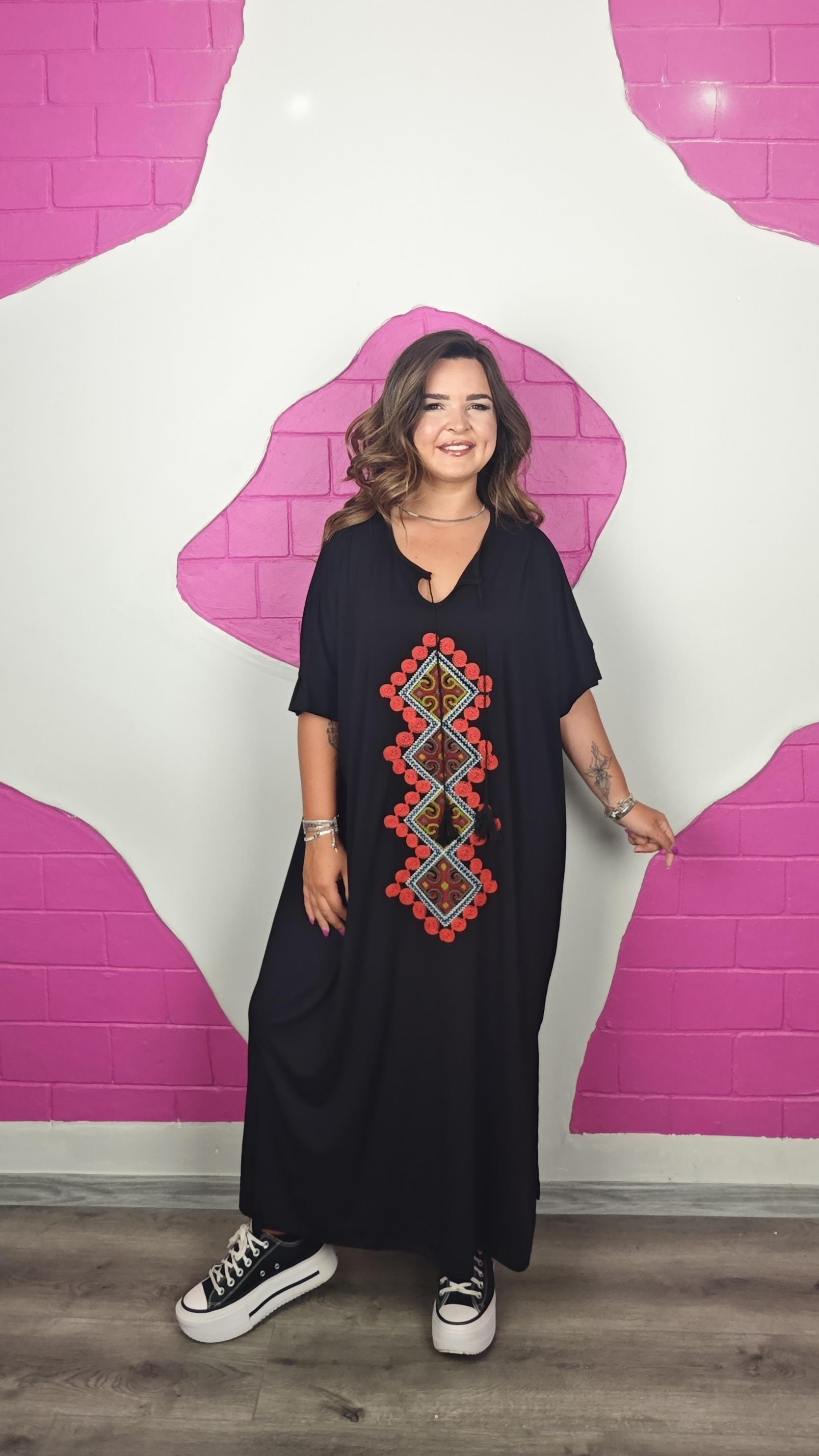 BATTAL NAKIŞLI ELBİSE