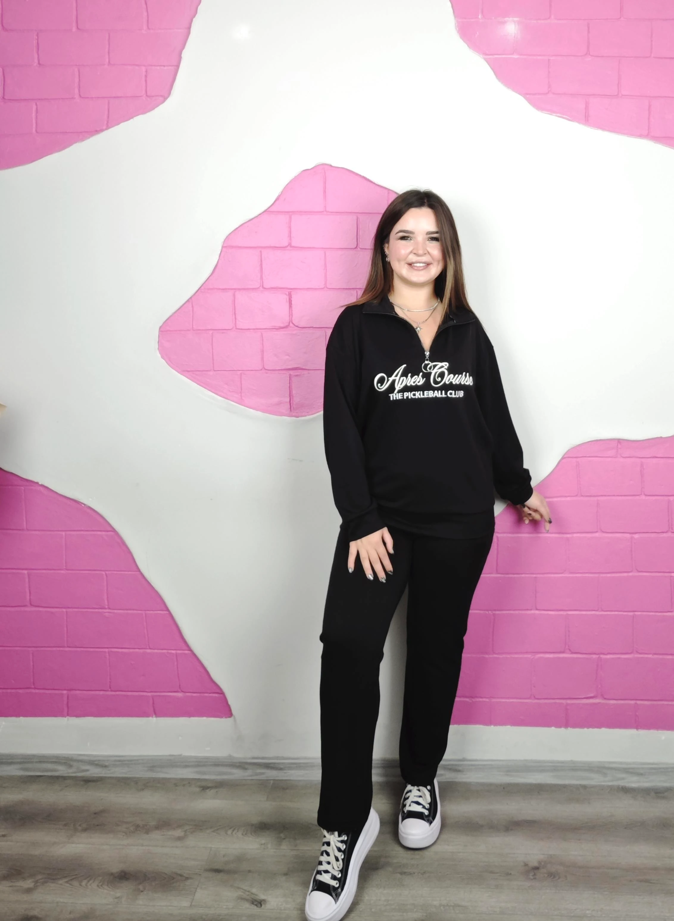 BÜYÜK BEDEN SİYAH NAKIŞLI MODAL TAKIM