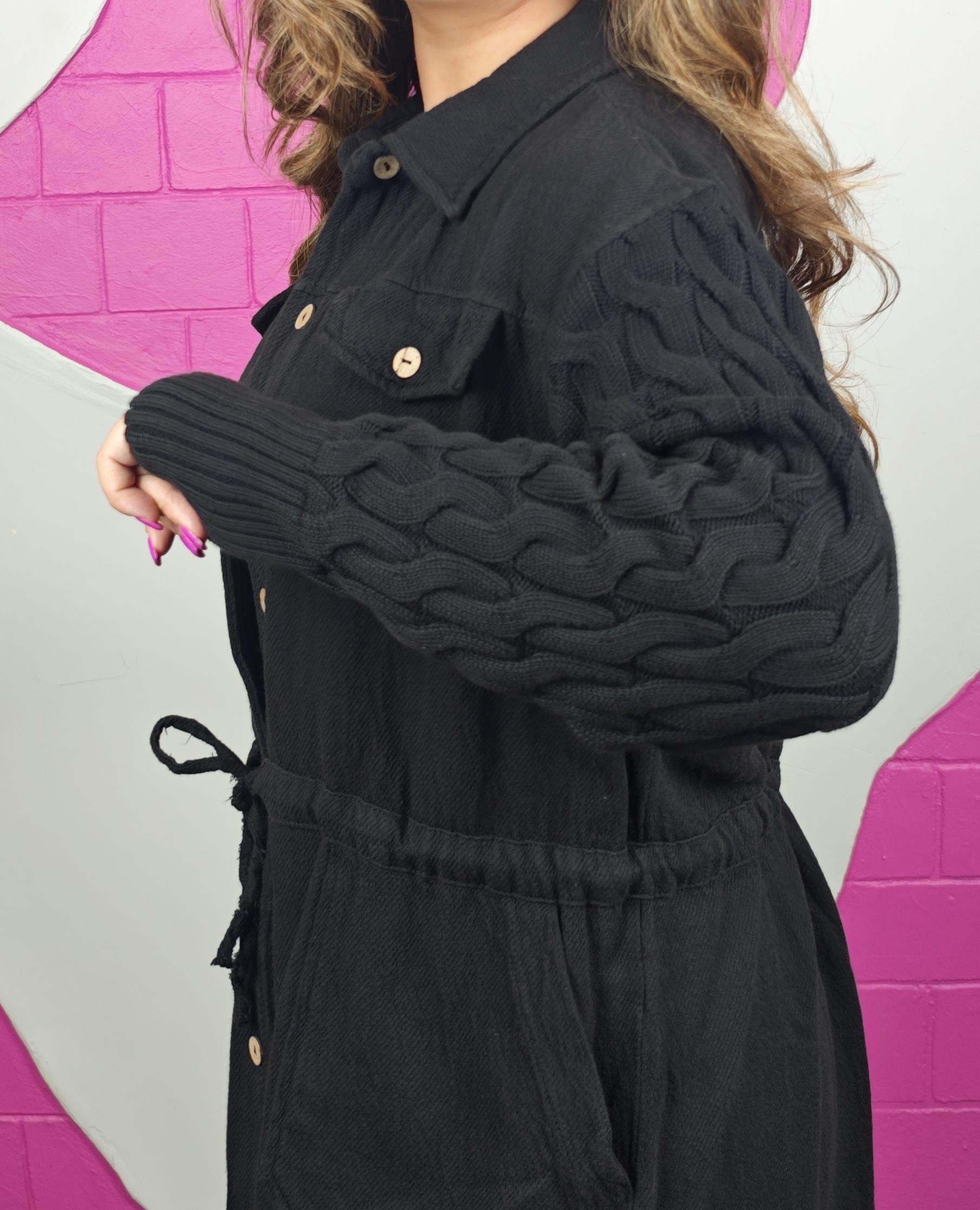 BÜYÜK BEDEN SİYAH GABARDİN CEKET