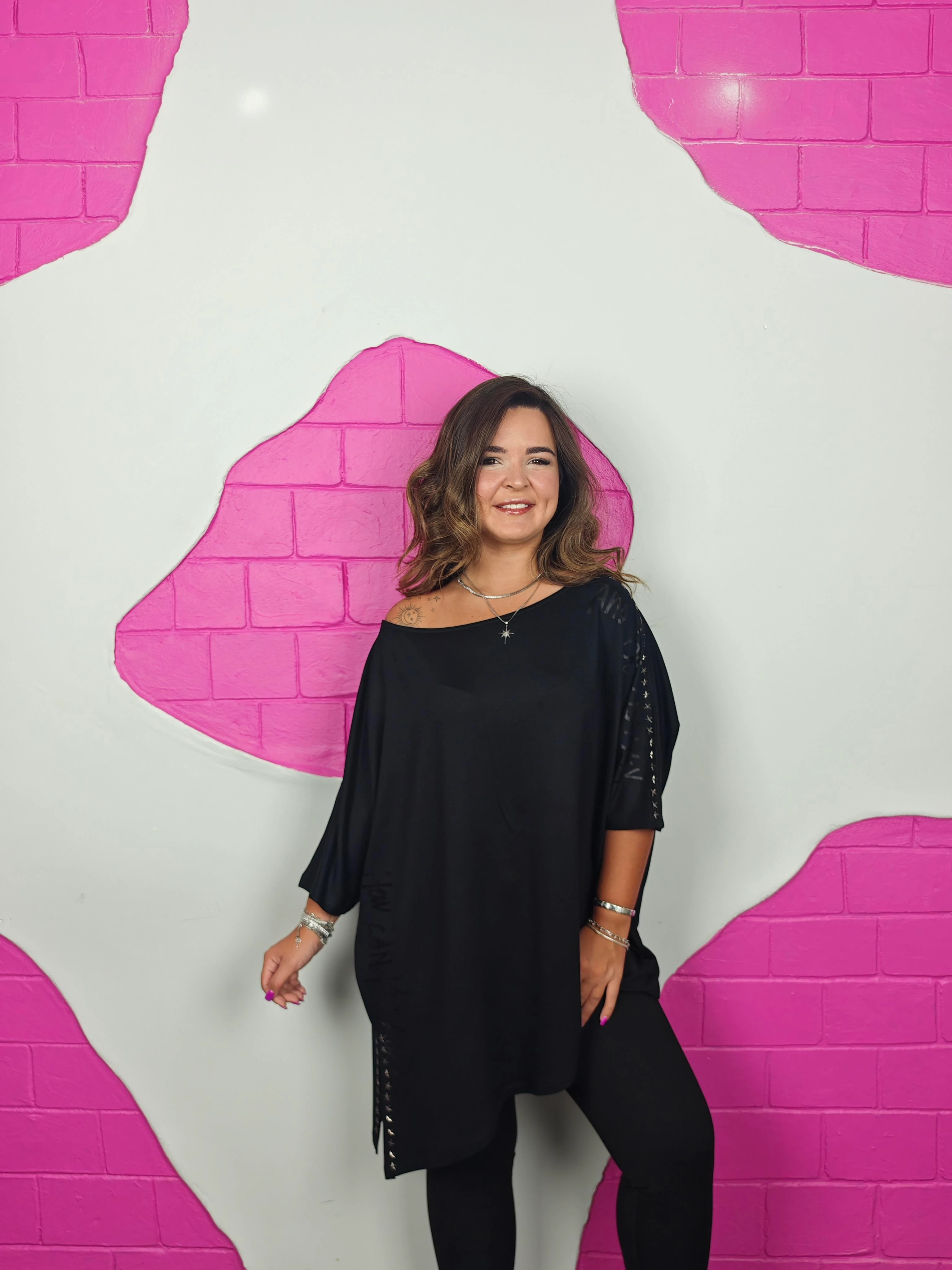 BÜYÜK BEDEN YILDIZ TROKLU BLUZ