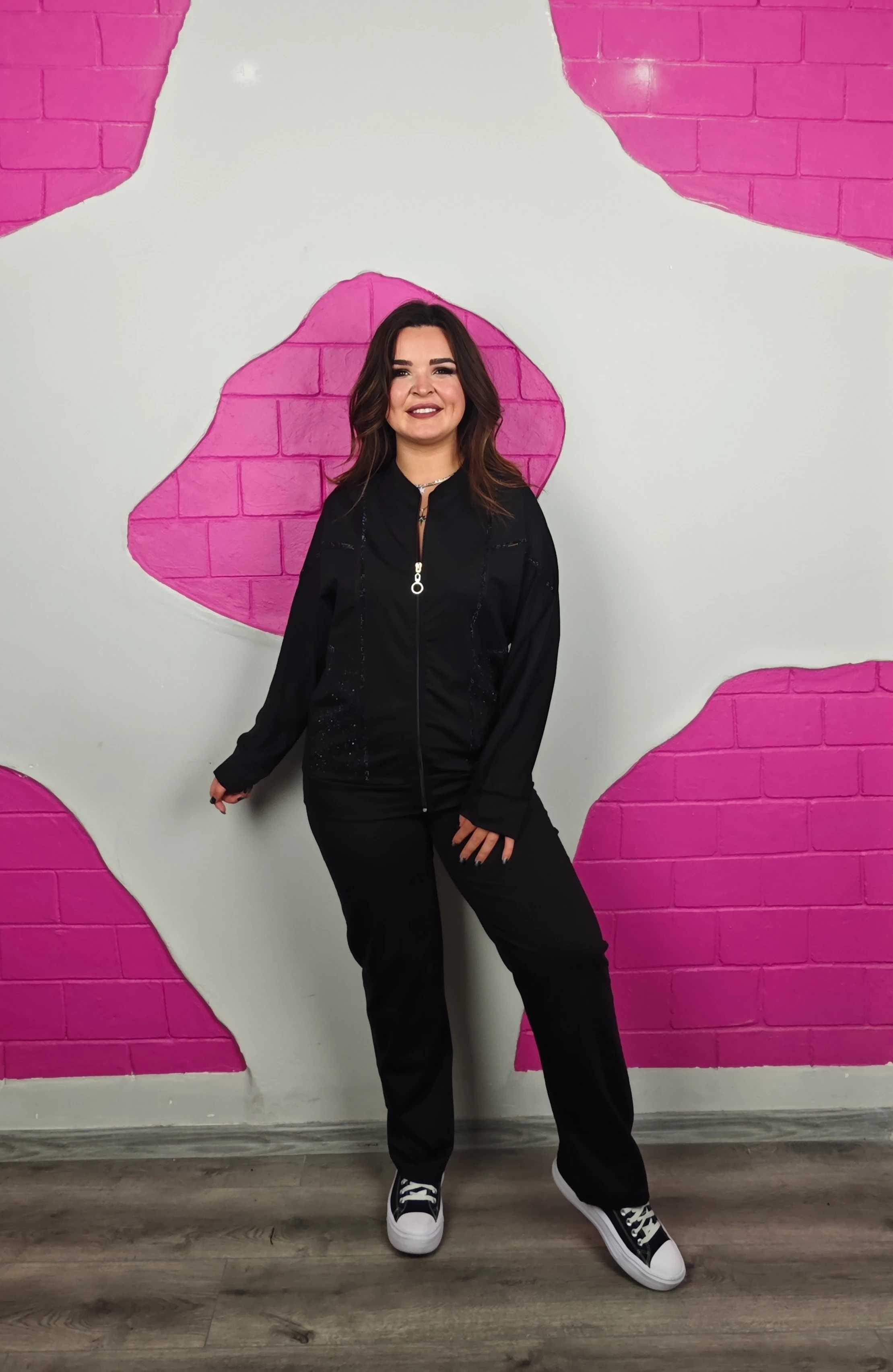 BÜYÜK BEDEN FERMUARLI CEBİ TAŞLI TAKIM