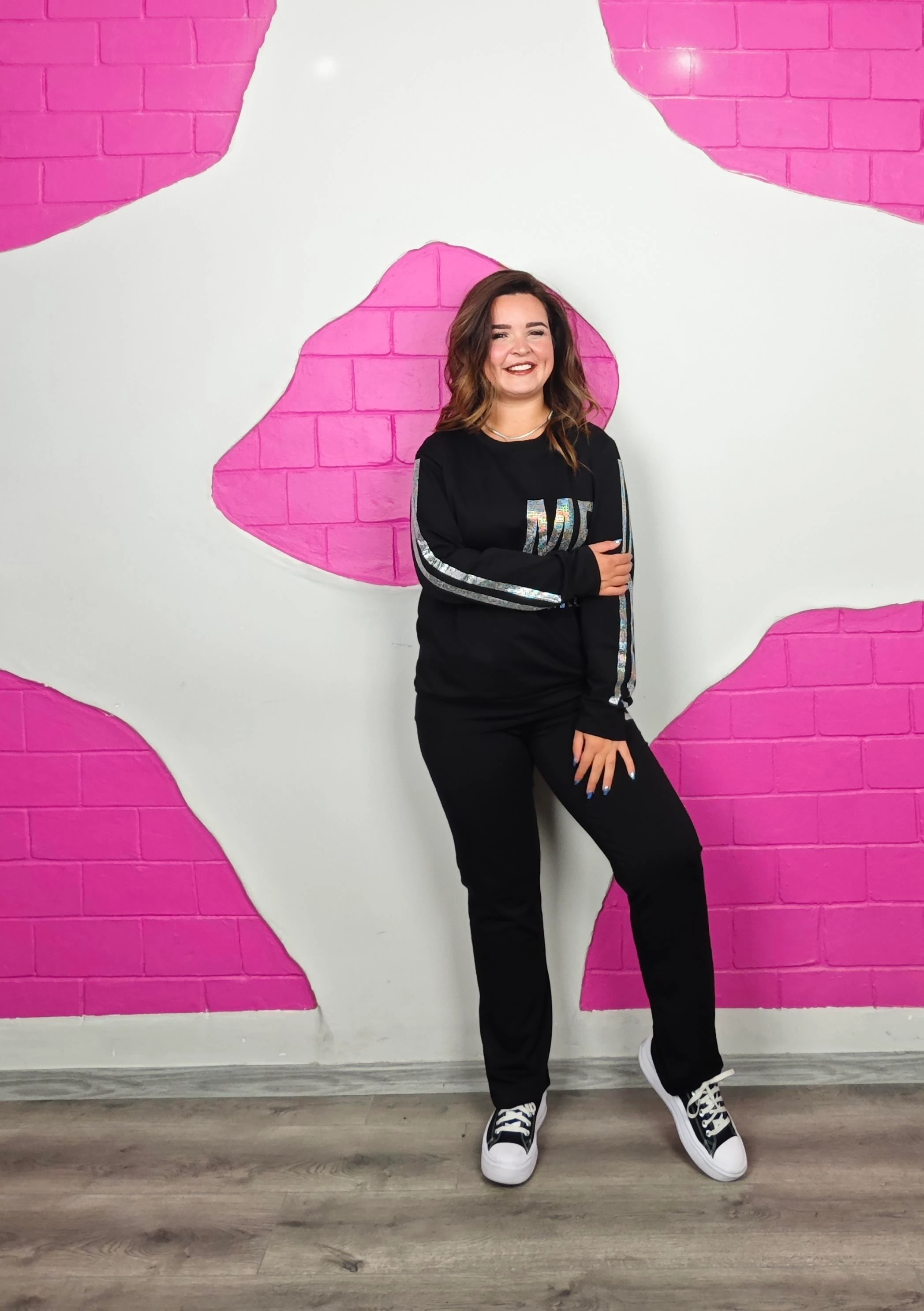 BÜYÜK BEDEN YAZILI TAŞLI TAKIM