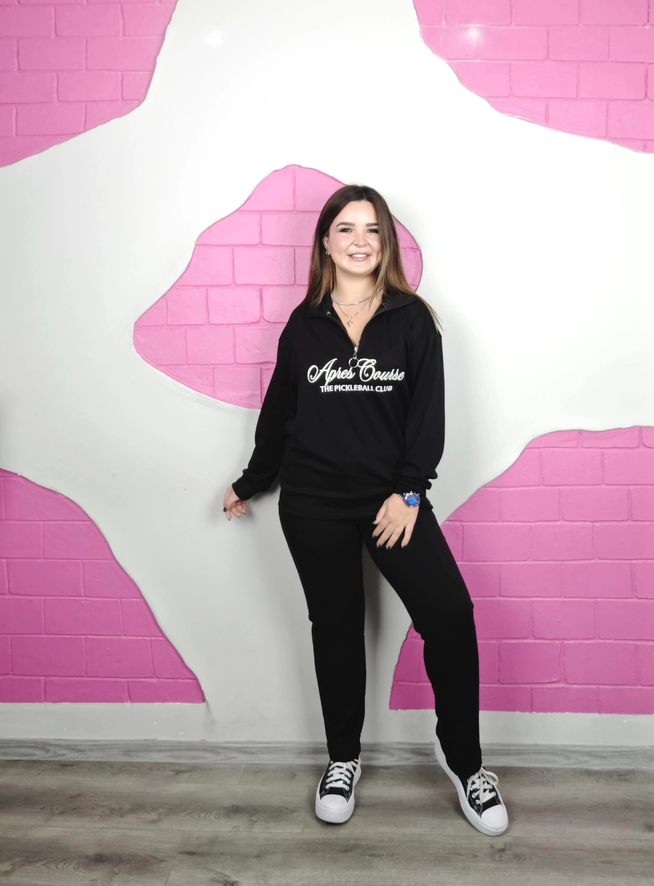 BÜYÜK BEDEN SİYAH NAKIŞLI MODAL TAKIM