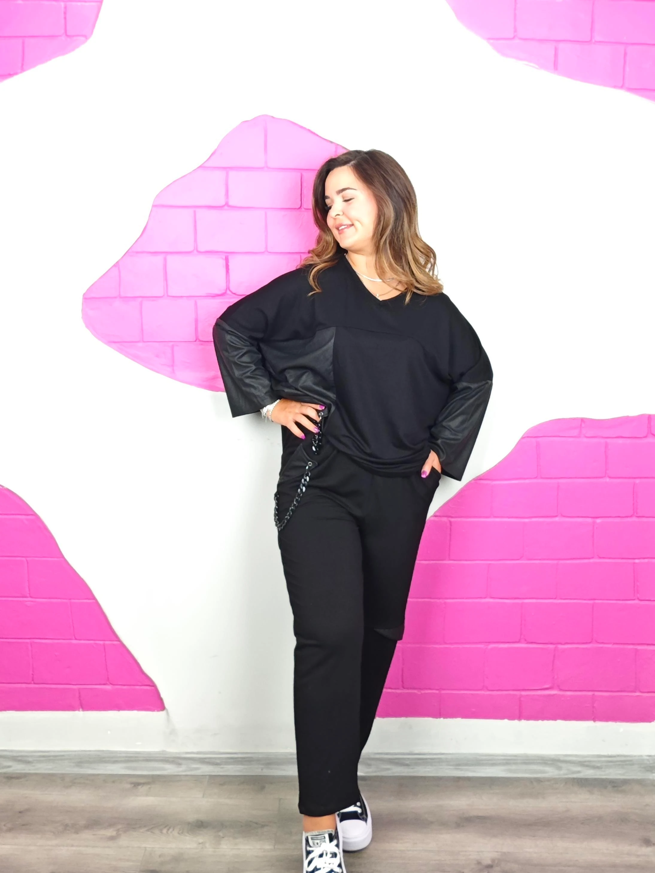 BÜYÜK BEDEN ZİNCİRLİ EŞOFMAN ALTI