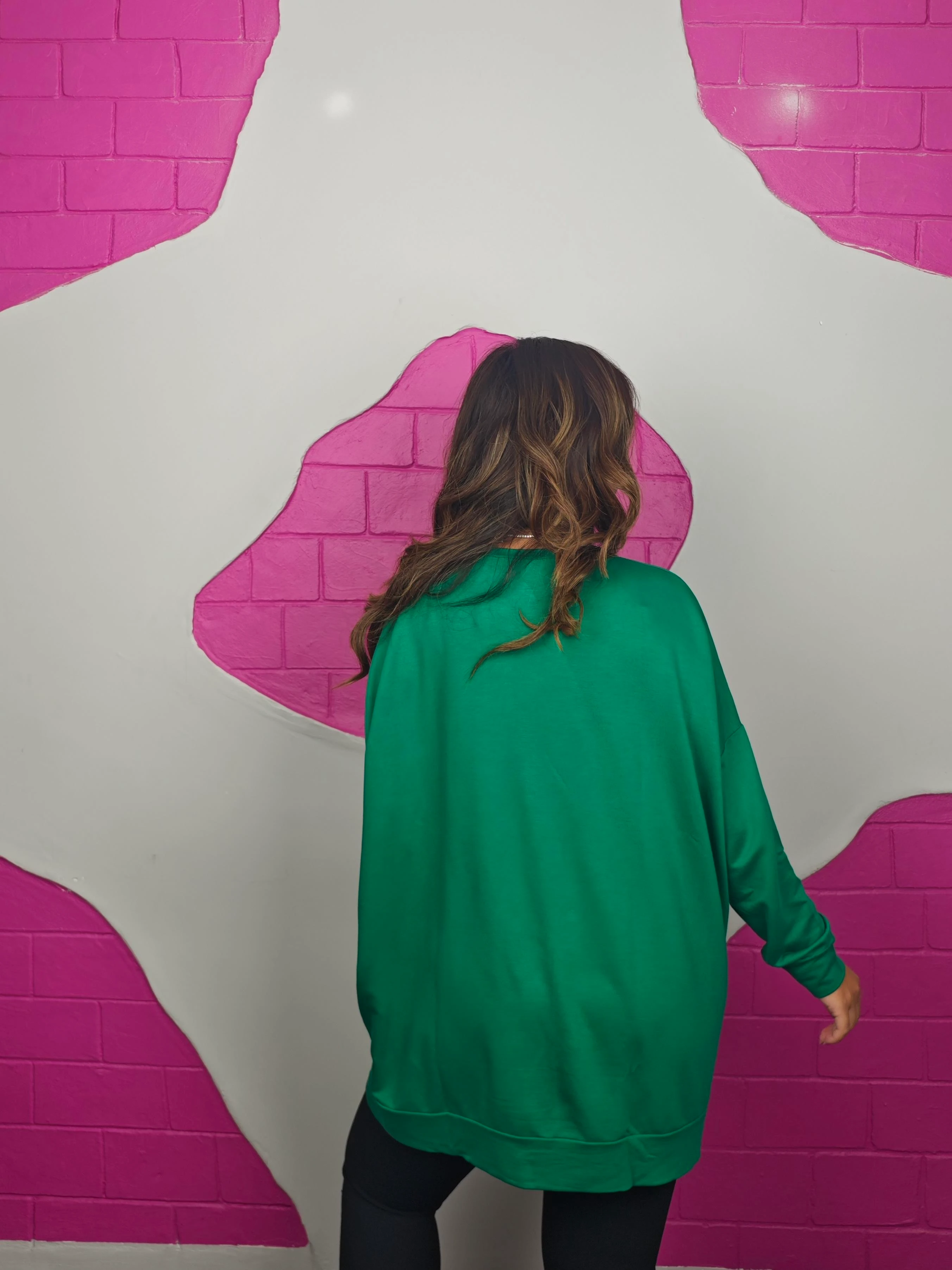 BATTAL BEDEN YEŞİL CEBİ RENKLİ SWEATSHIRT