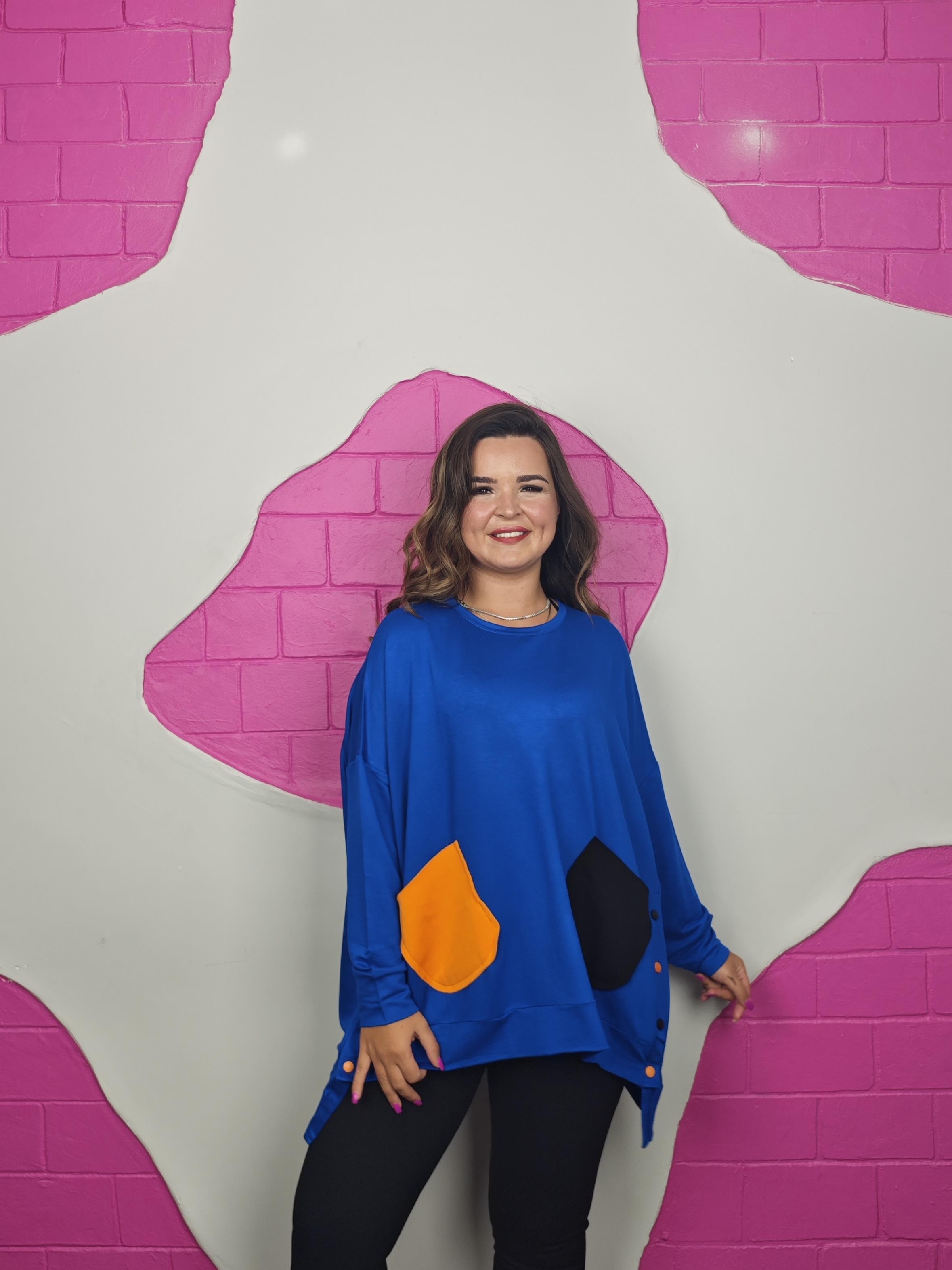 BATTAL BEDEN SAKS CEBİ RENKLİ SWEATSHIRT