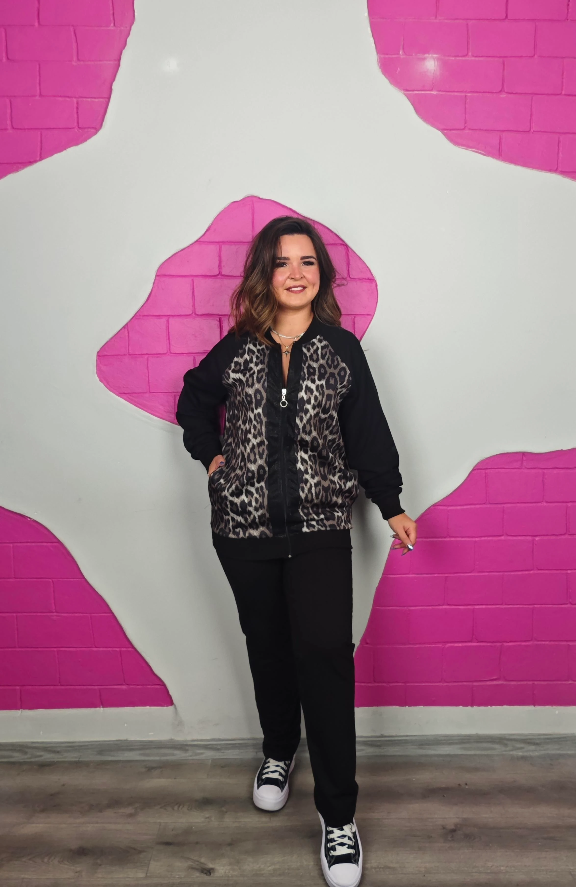 BÜYÜK BEDEN LEOPAR BOMBER TAKIM