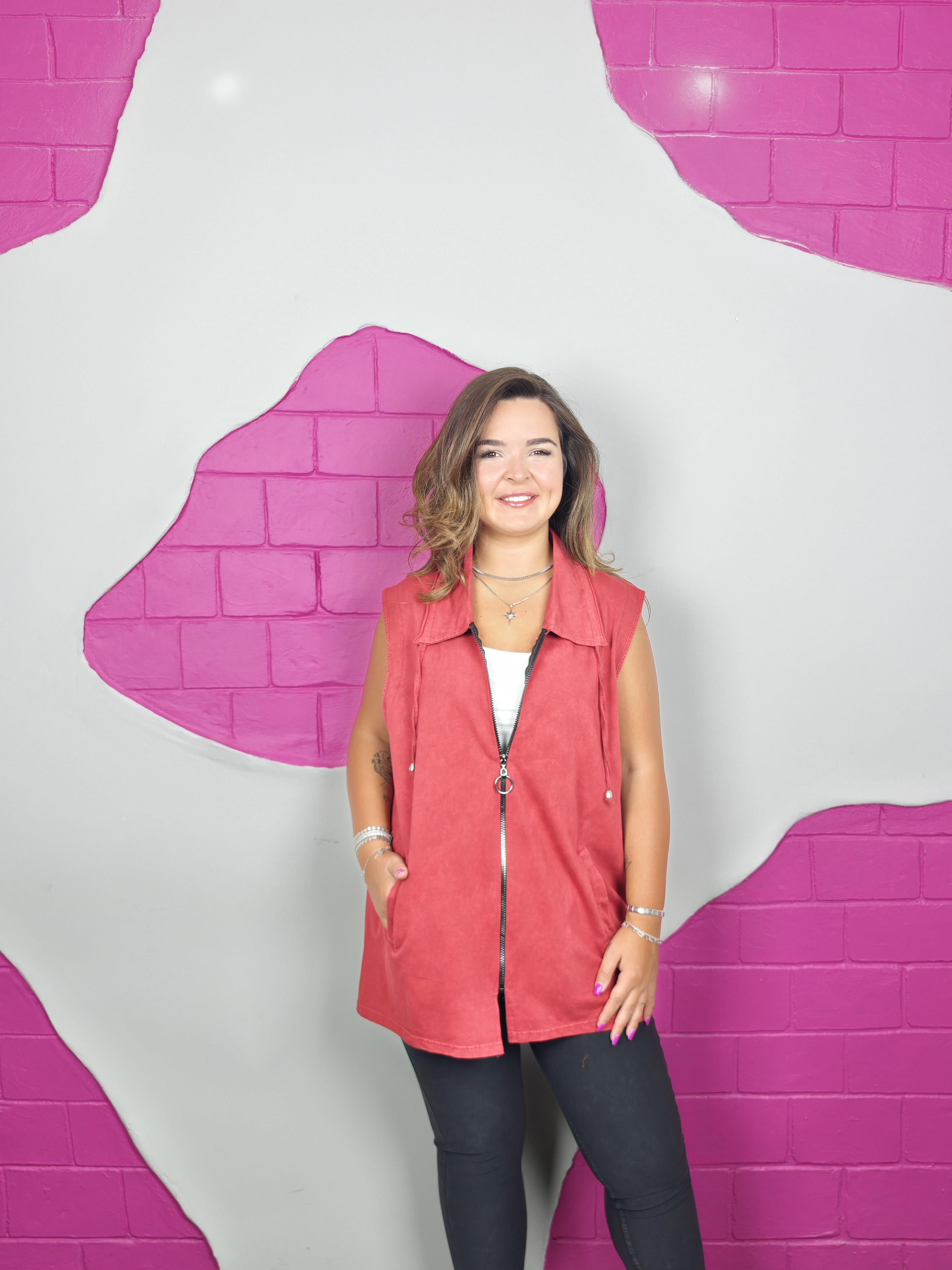 BÜYÜK BEDEN BORDO YIKAMALI YELEK