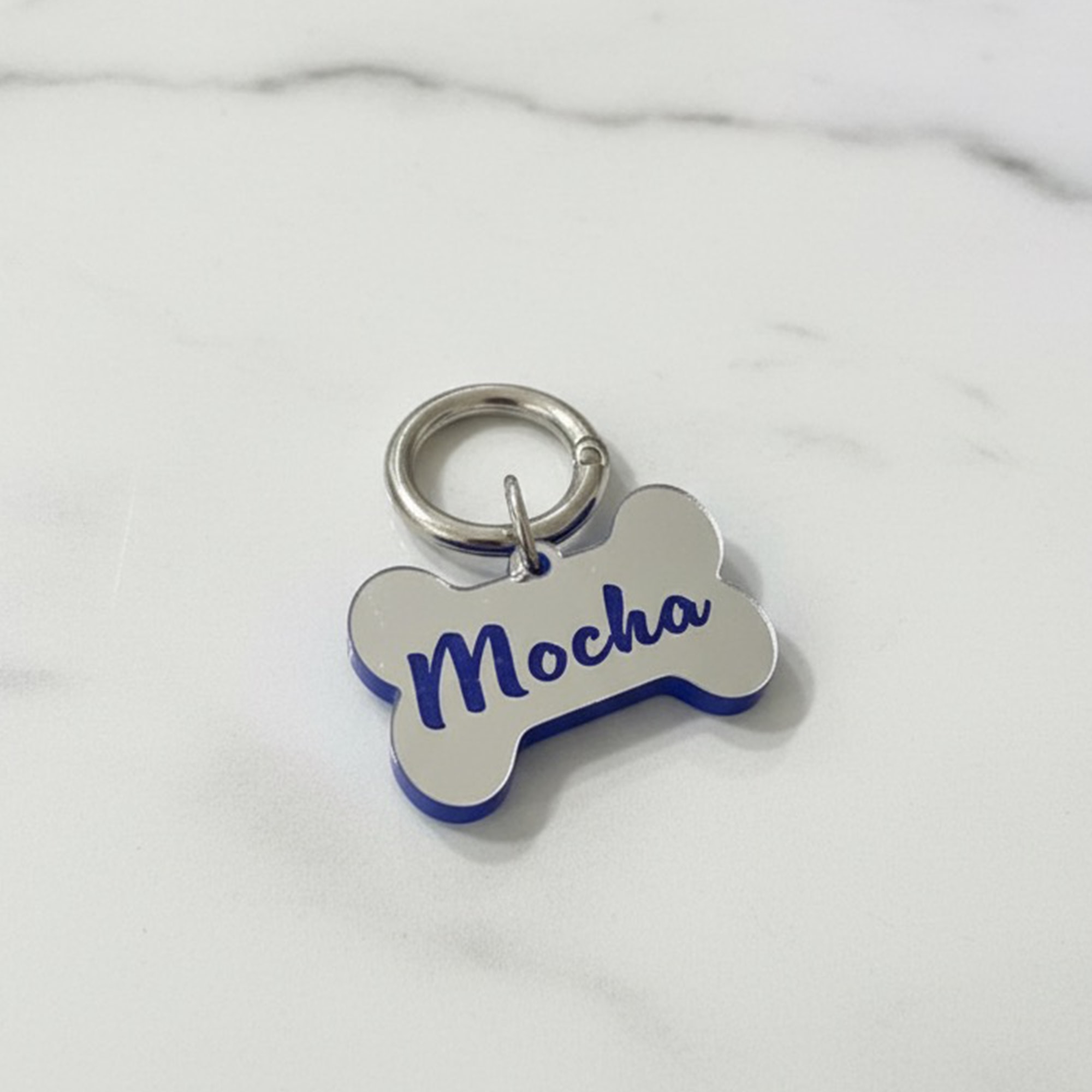 Aynalı Kemik Künye - Gümüş Aynalı