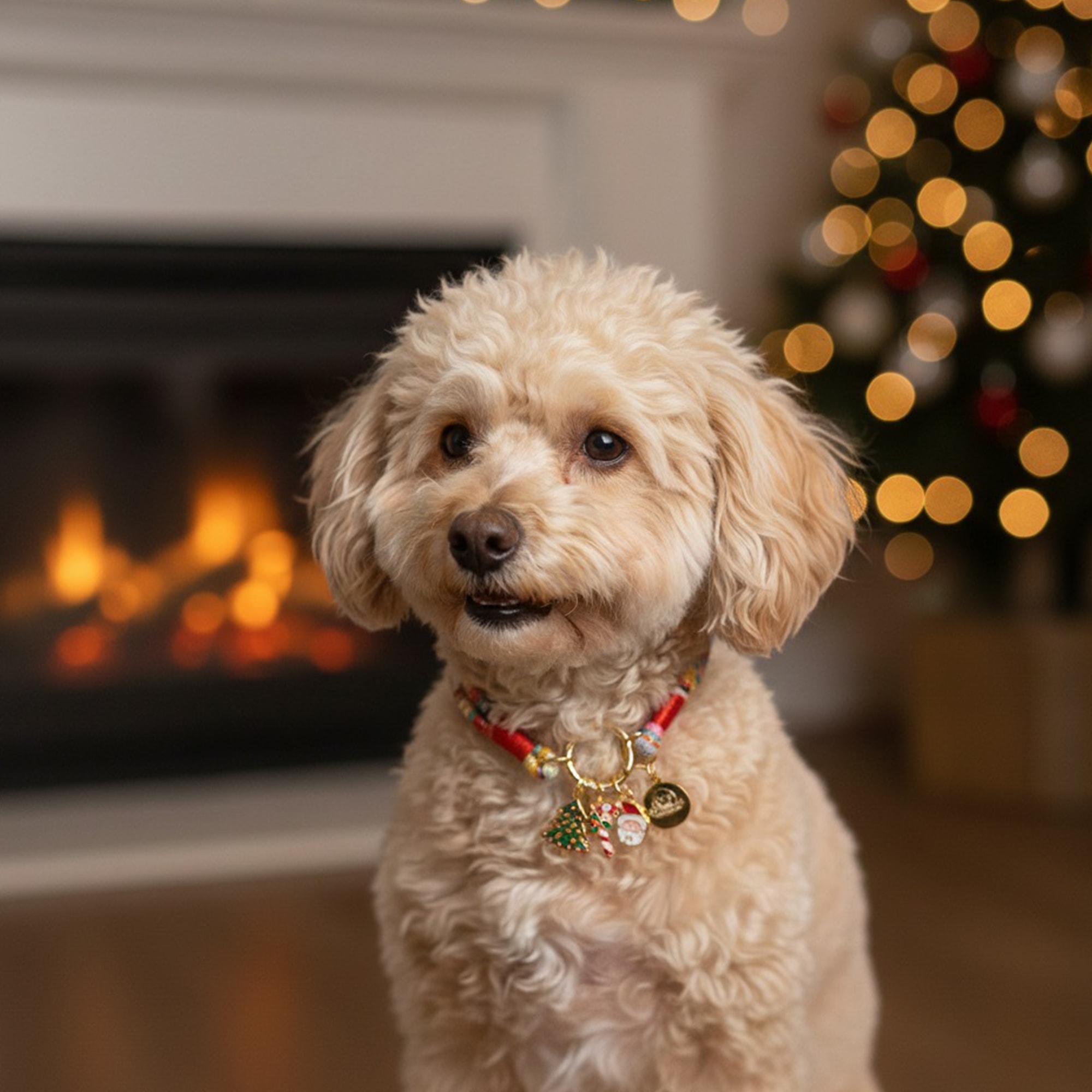 Yılbaşı İp Kedi Köpek Kolyesi