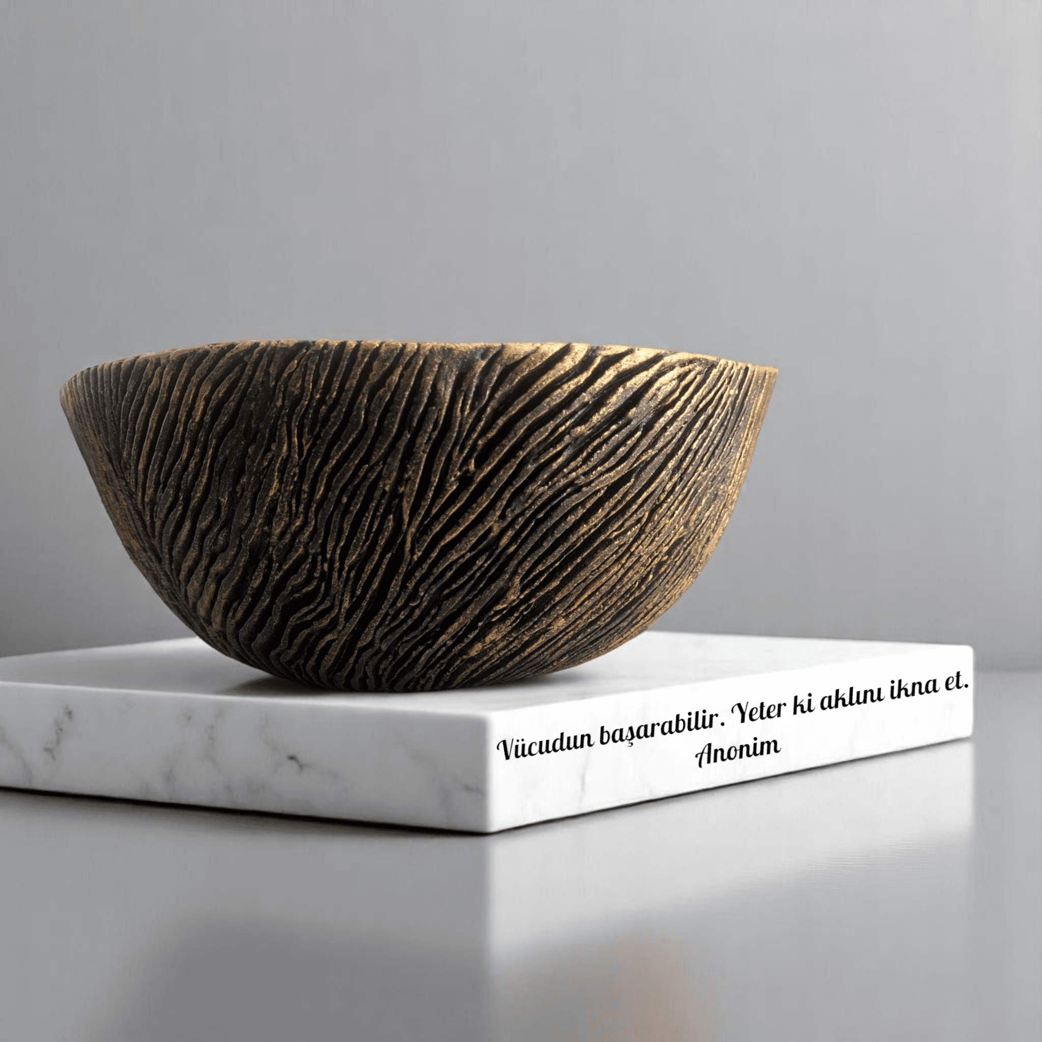 Antik Kazıma Stonware Dekoratif Tabak TBK08 