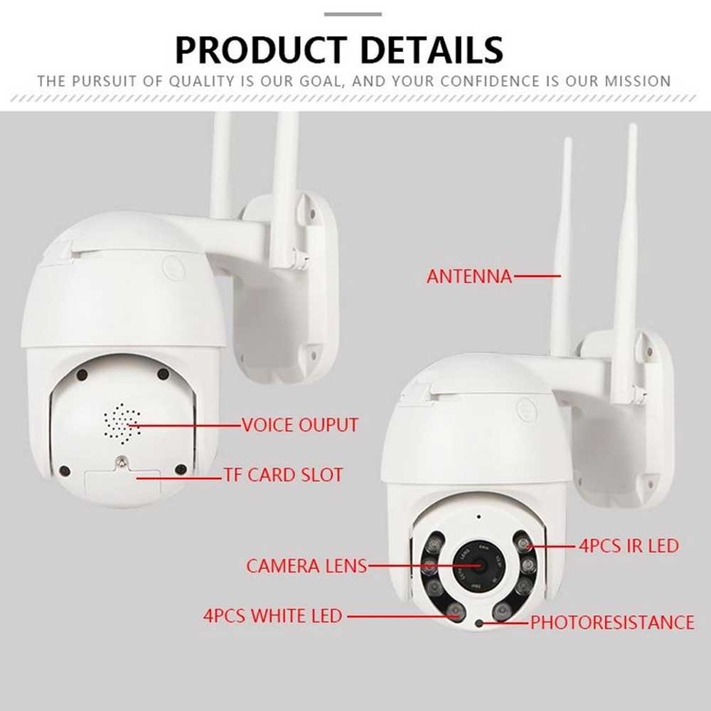 2MP ZOOM Speed Dome PTZ Full HD Güvenlik Kamerası (MZ250)