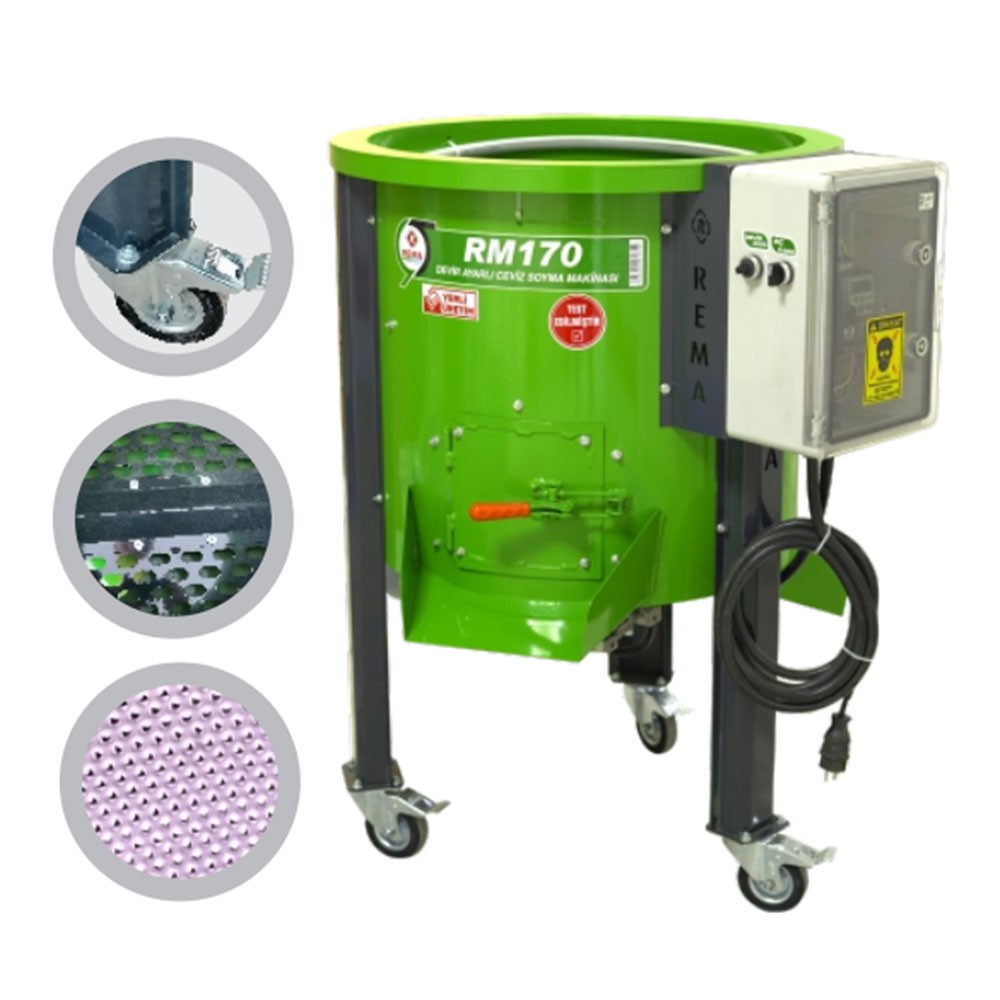 Rema Rm170 170 Litre - 90 Kg Devir Ayarlı Ceviz Soyma Makinesi