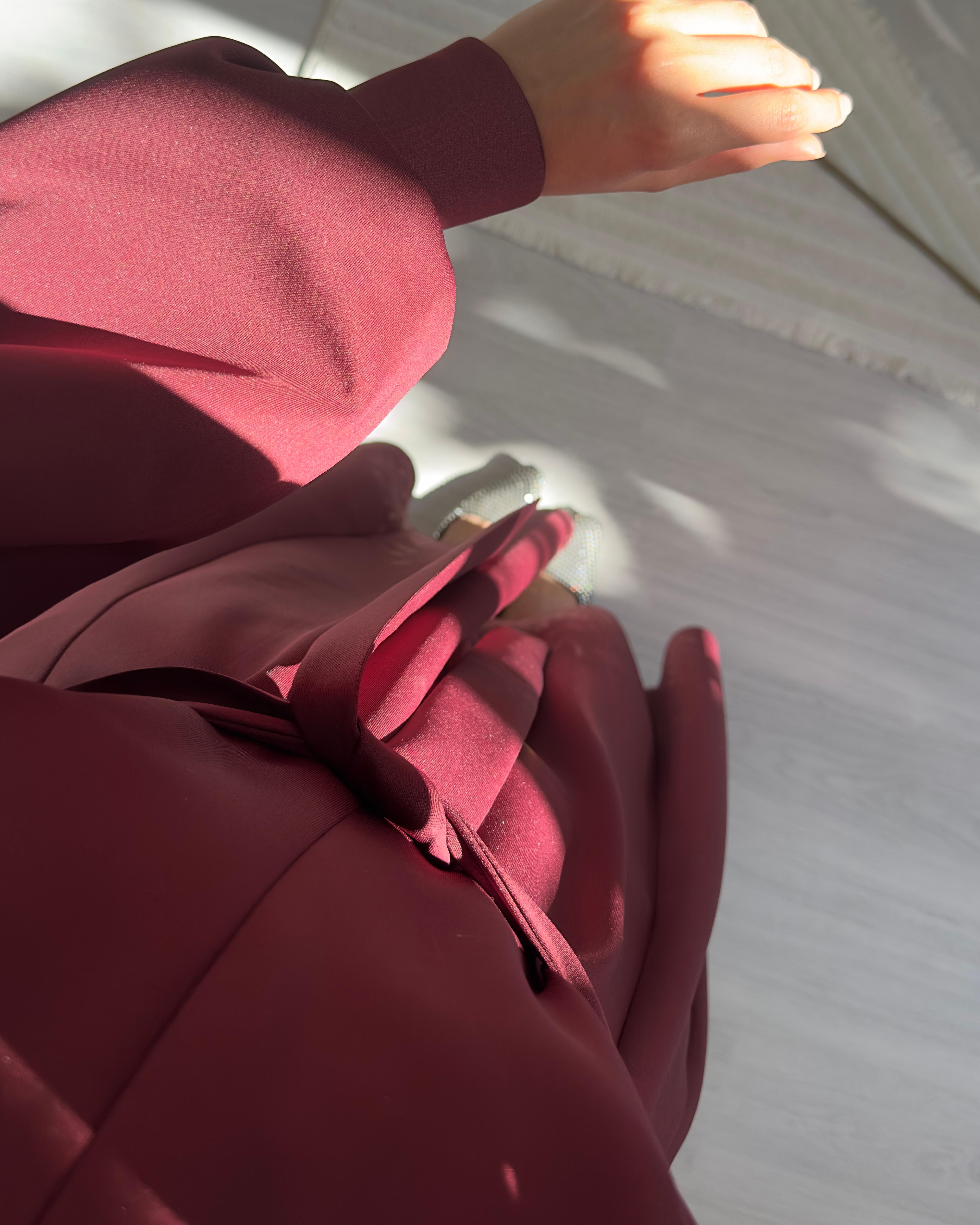 LADY ELBİSE-BORDO