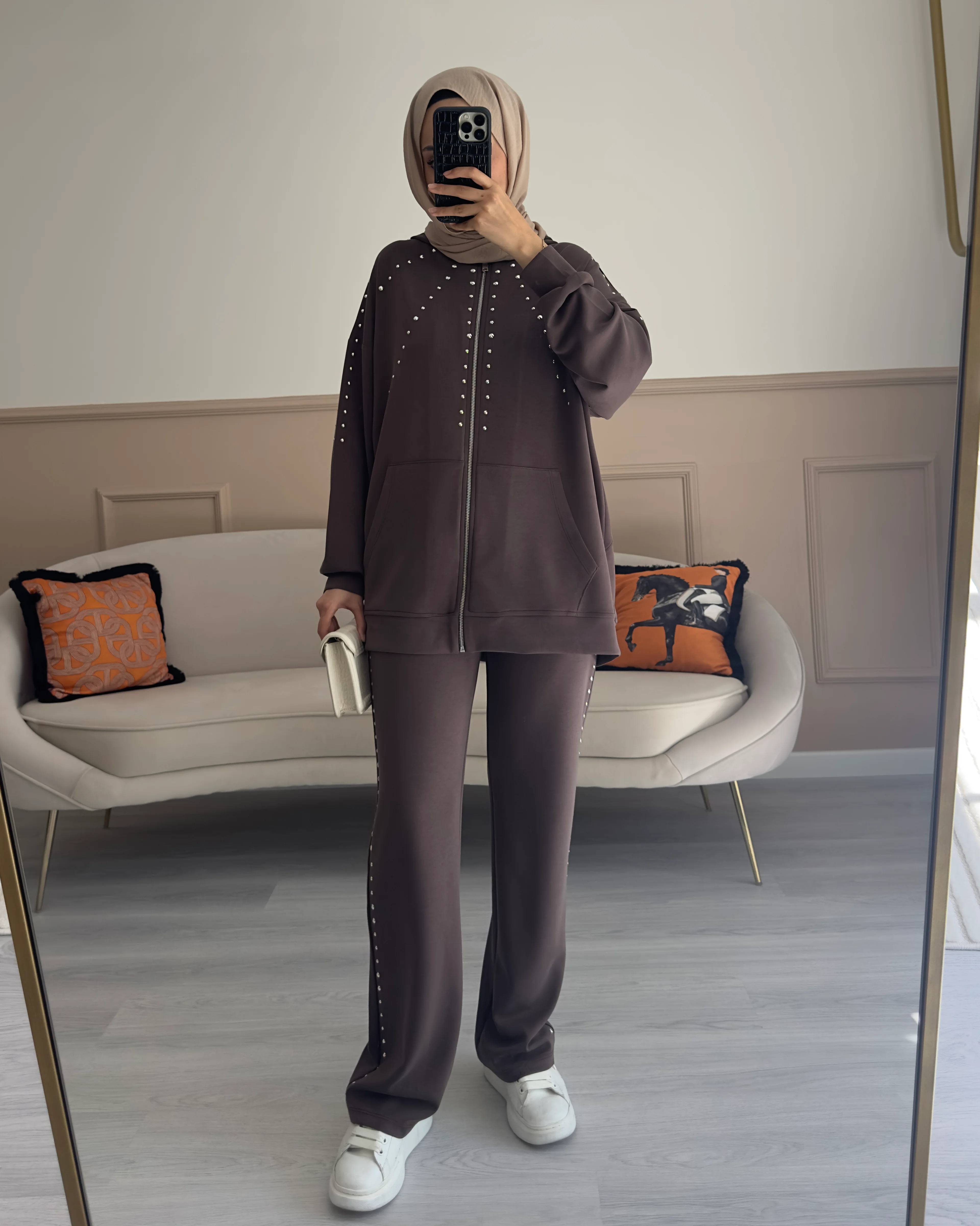 TWİST MODEL TAKIM KAHVERENGİ