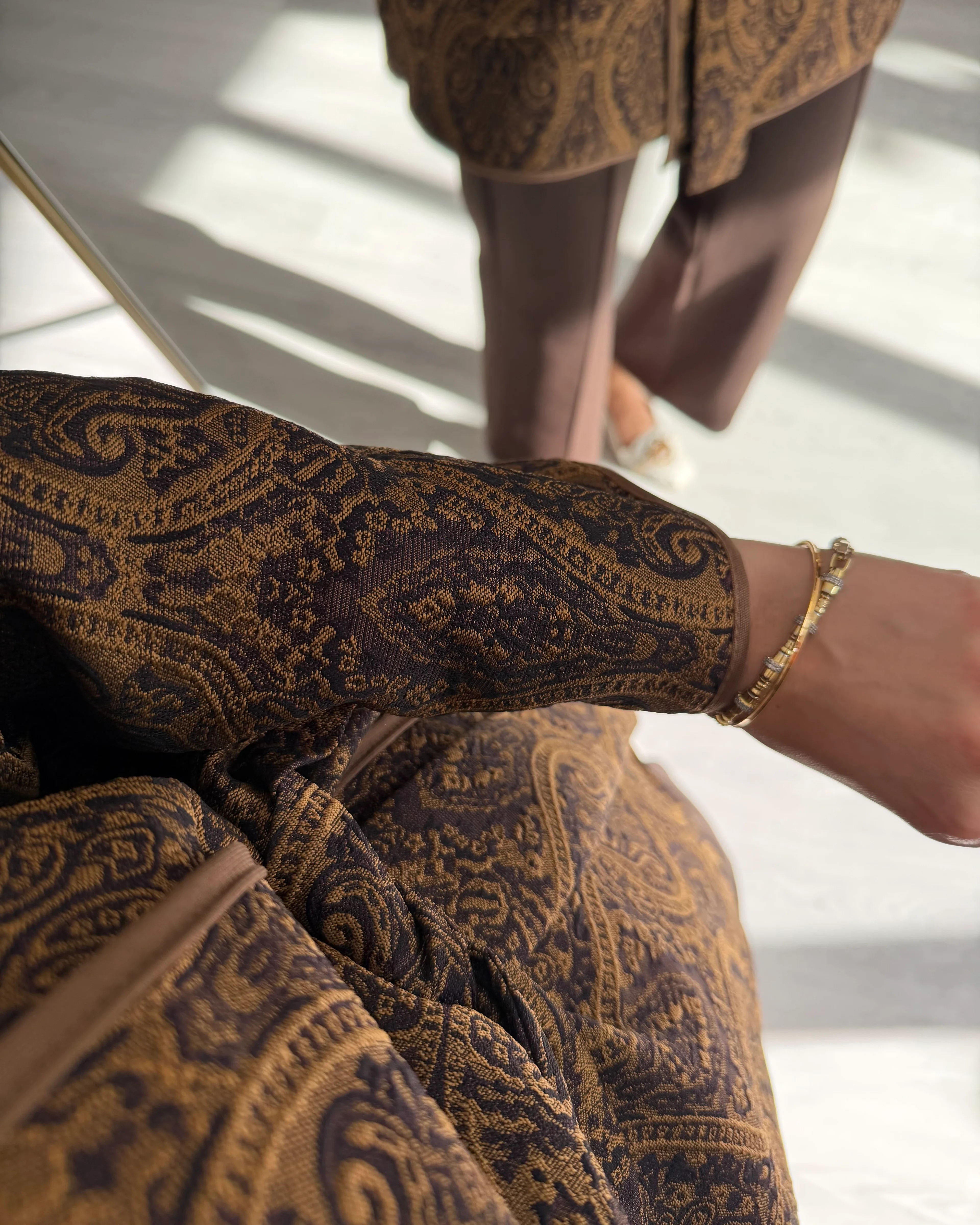 ETNİK DESEN CEKET KAHVE