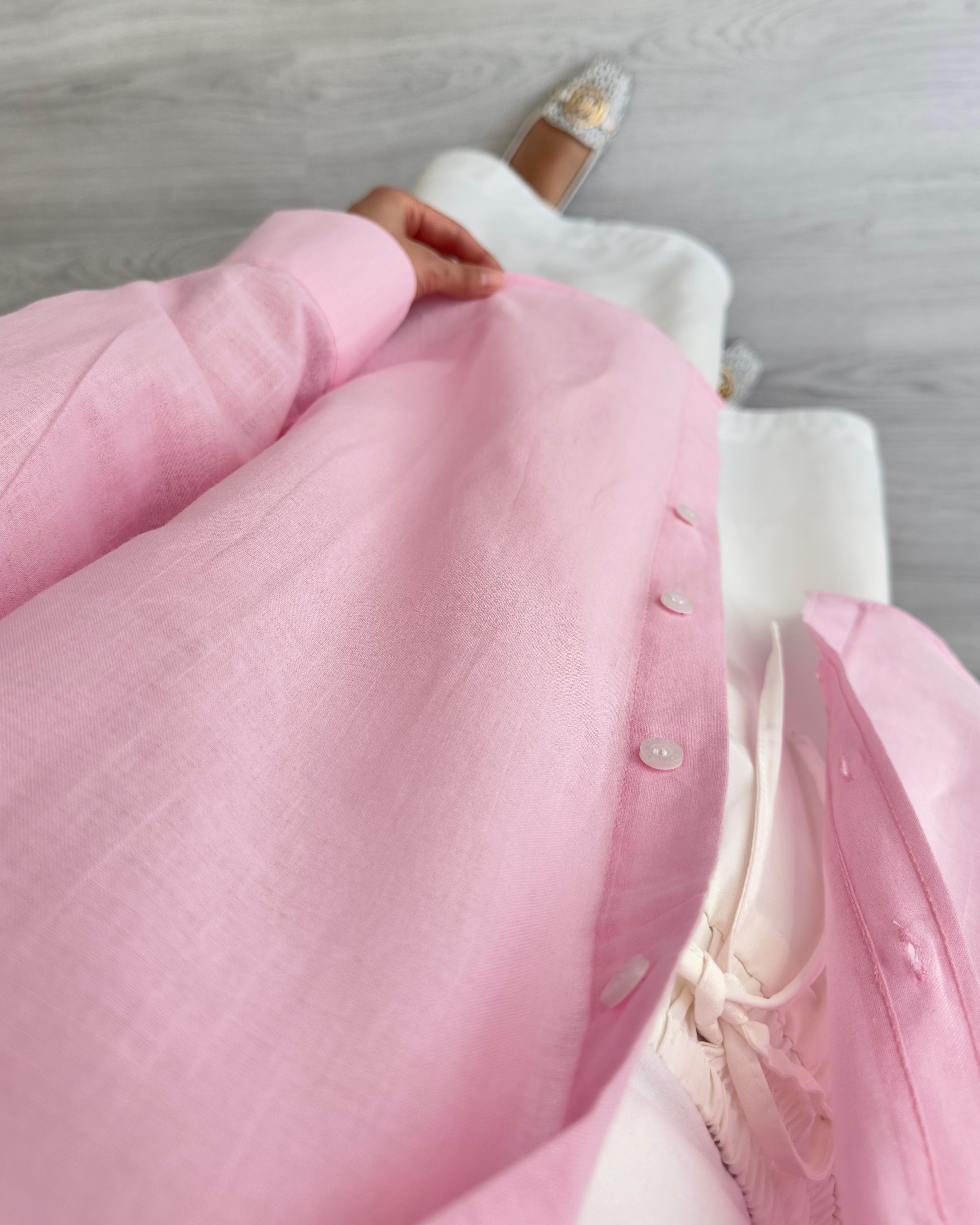 MARKA KETEN GÖMLEK-PEMBE