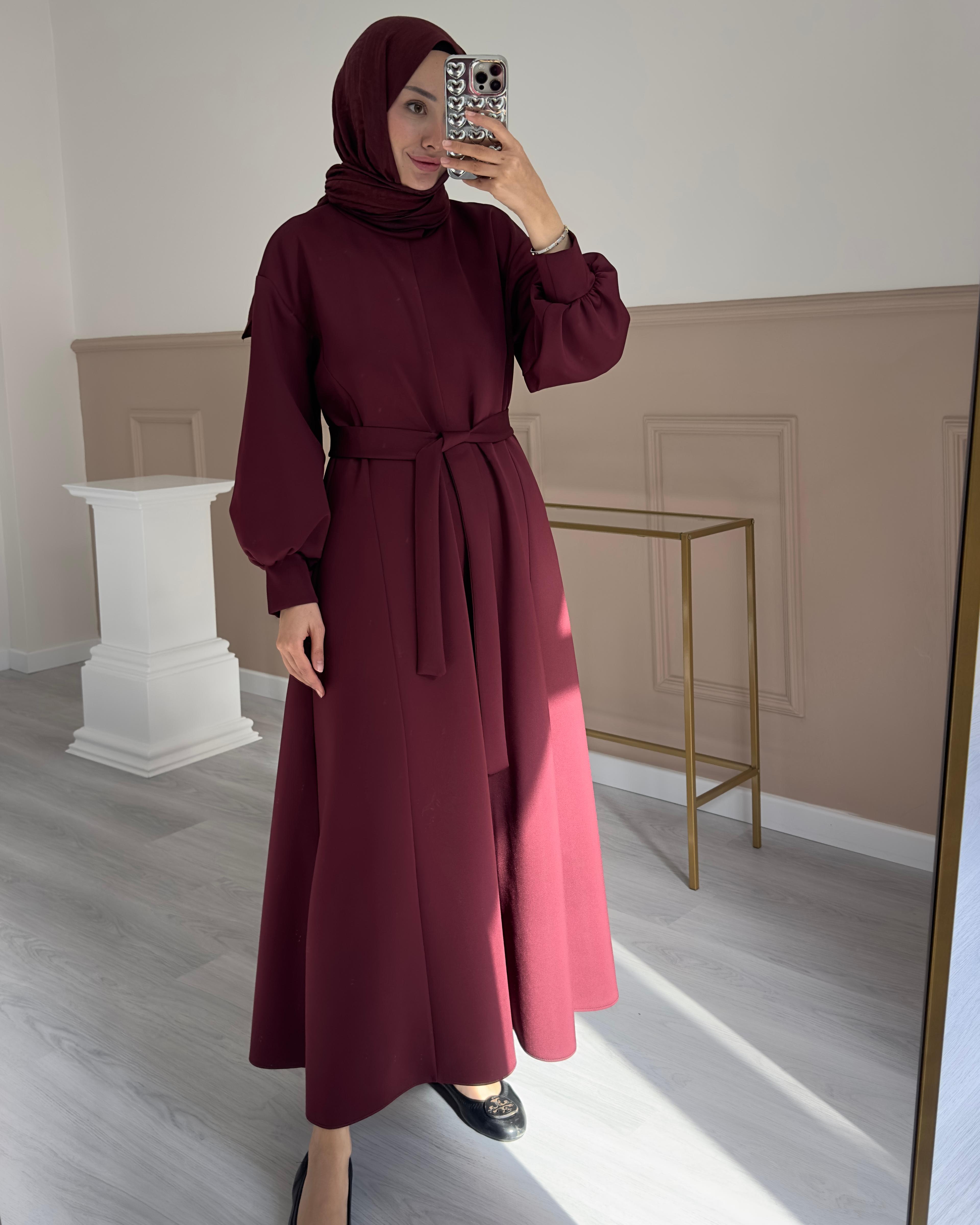 LADY ELBİSE-BORDO