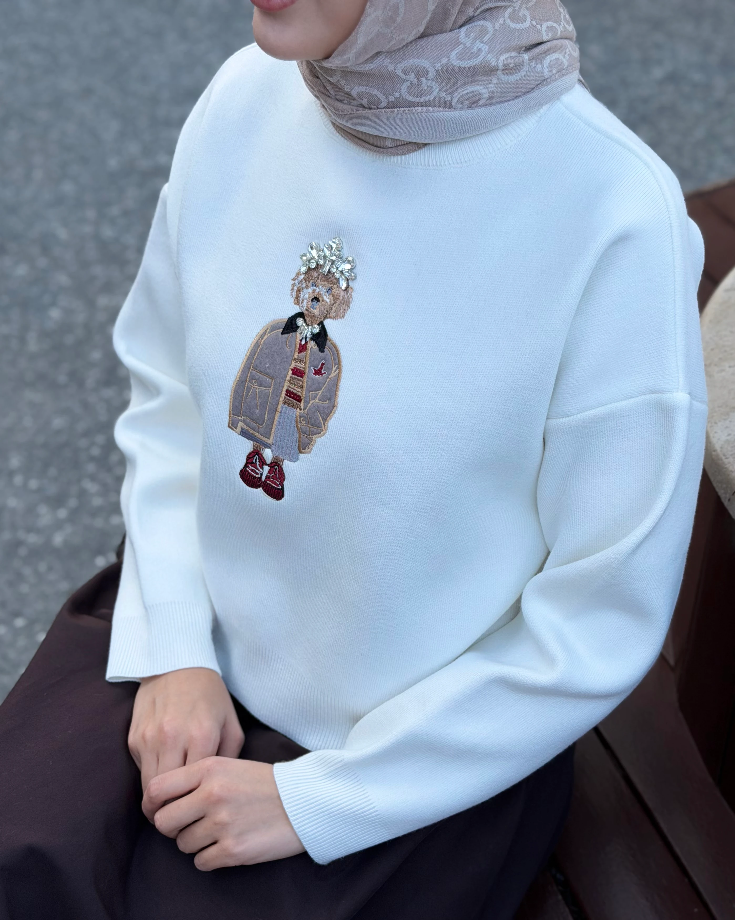 BYMN NAKIŞ KAZAK EKRU